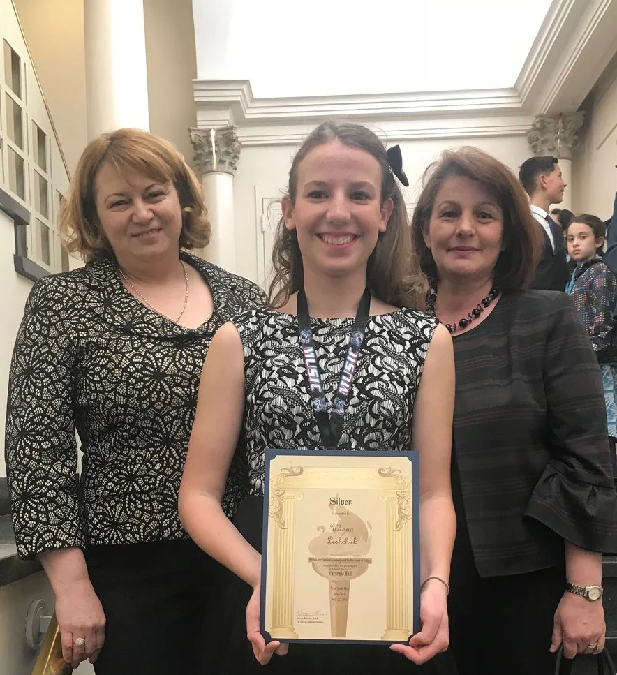 Uliana with teachers at Carnegi Hall.jpg