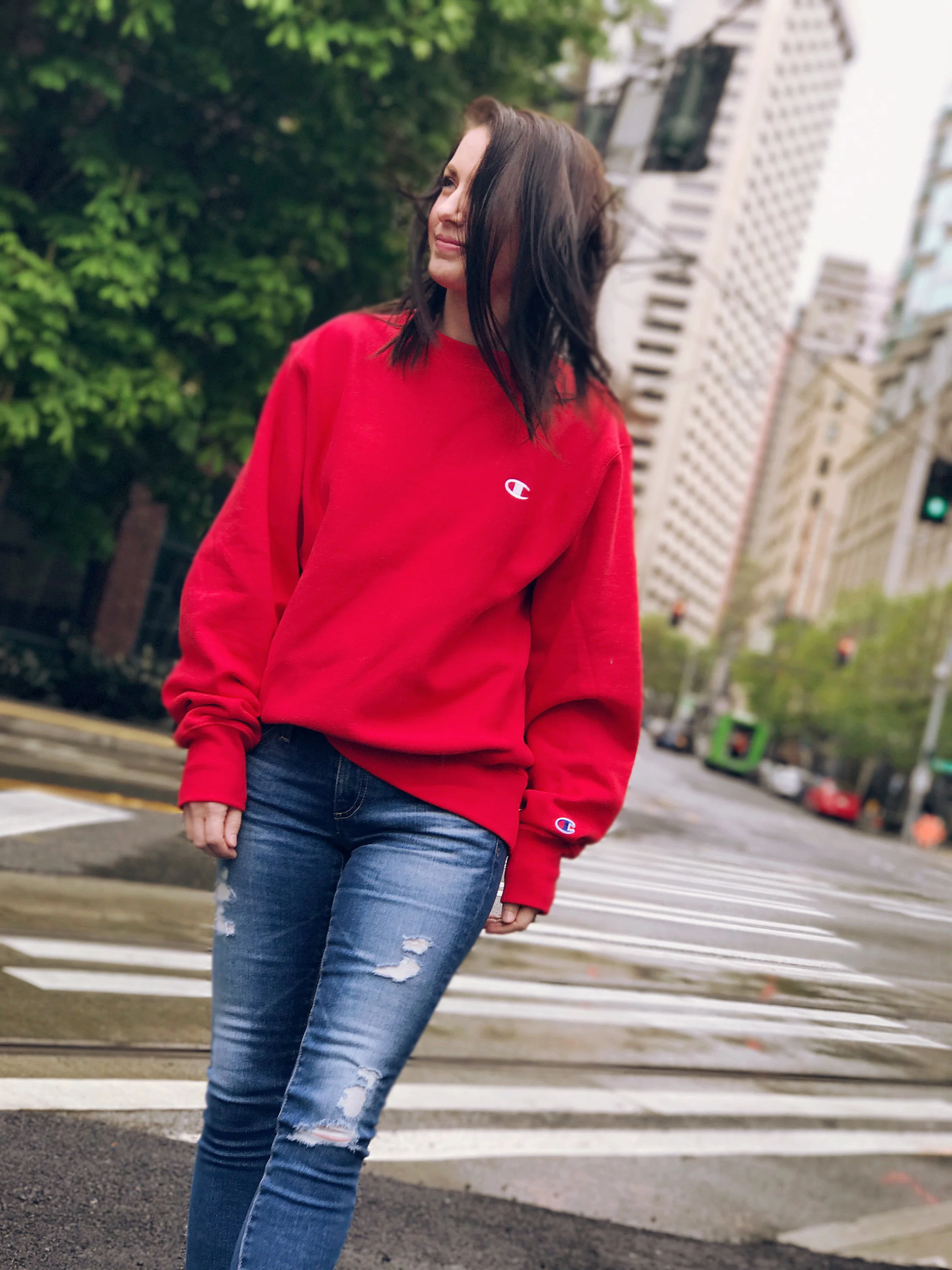 Champion crewneck outfit online