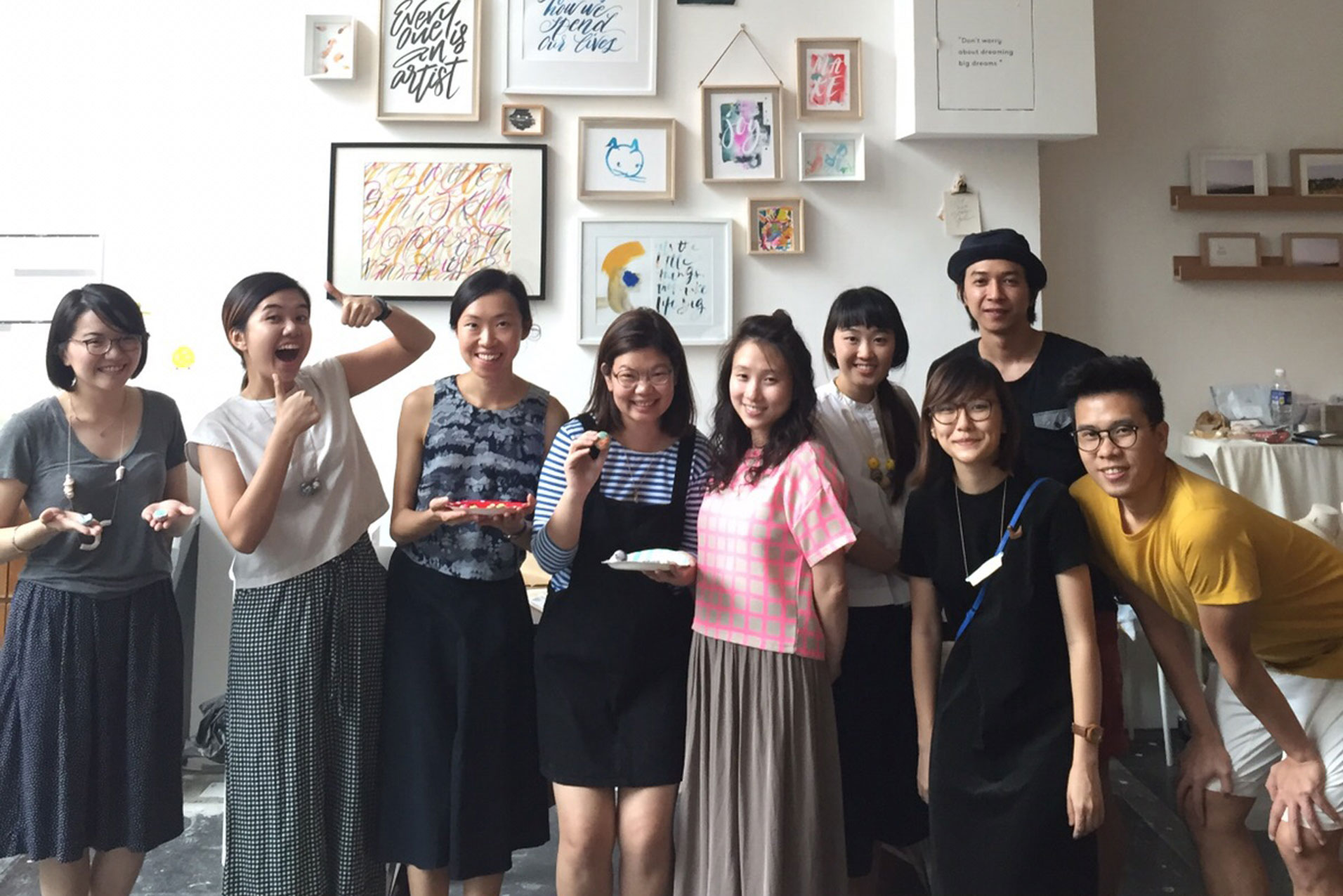 Private class held for artists-in-residence in Letter J Studio, who turned friends ;)