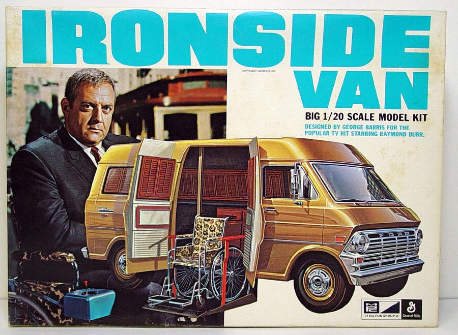 Photo of the box of a model kit of Ironside's wheelchair lift van