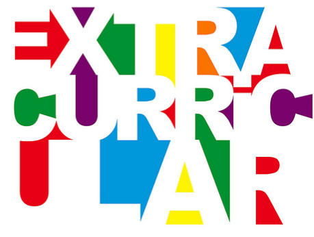 Colorful representation of the word EXTRACURRICULAR