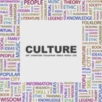 The word "CULTURE" surrounded by a word cloud of related words