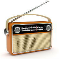 Picture of an old-style portable radio