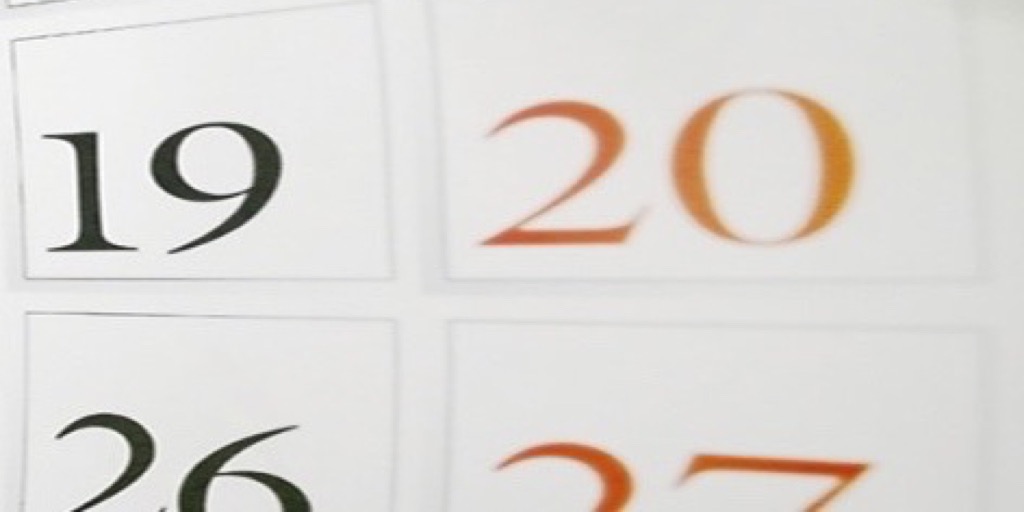 Illustration of a monthly calendar page
