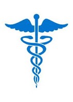 Blue Caduceus symbol representing the medical profession