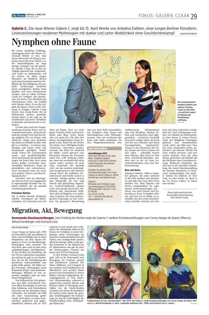 Über dem Himmel.Unter dem Meer: Ankalina Dahlem Einzelausstellung in der Galerie C.