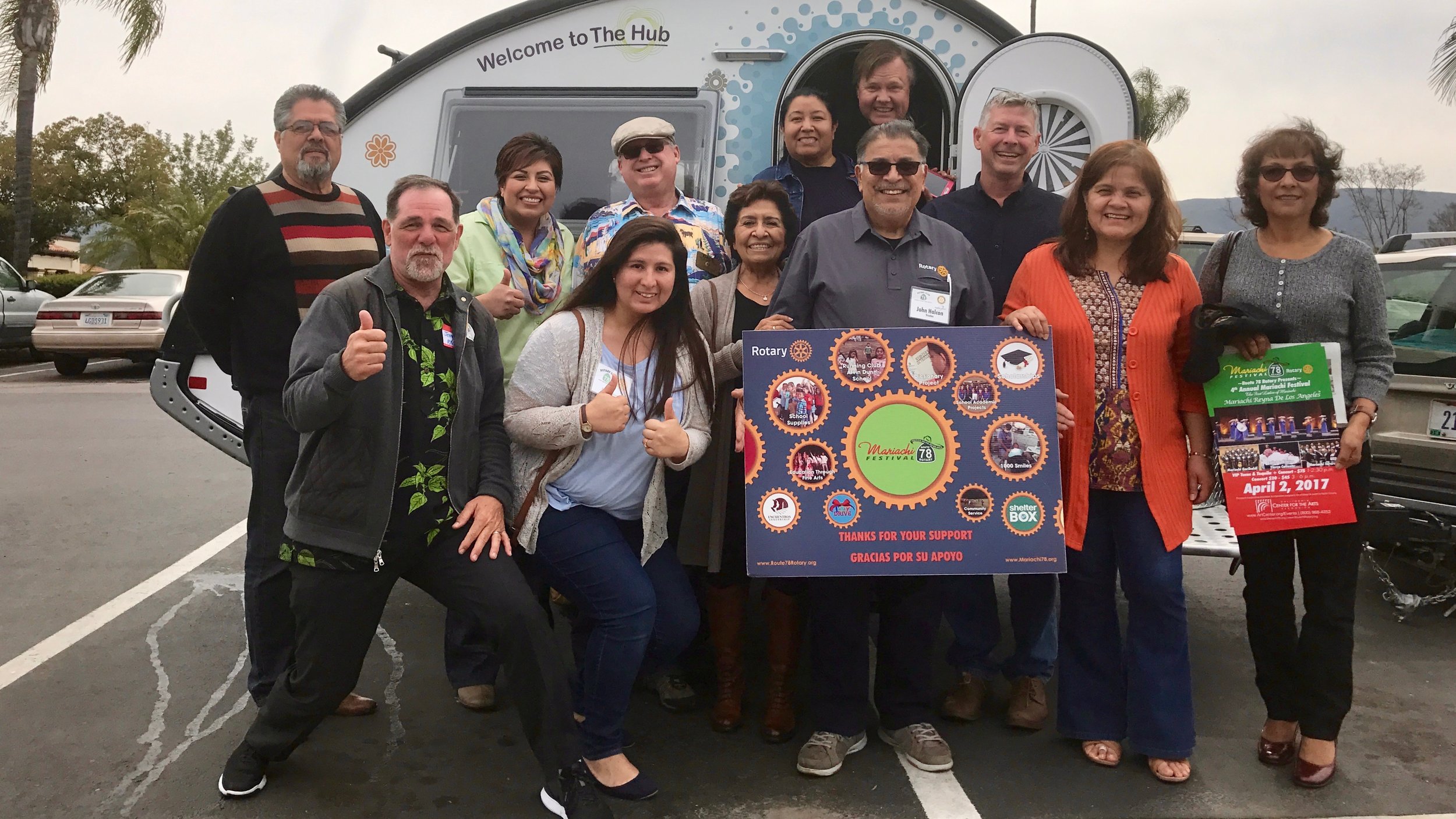 Meeting up with the Highway 78 Rotary Club in North County San Diego for the nickle tour of The Hub and a chance to talk about their upcoming Mariachi Festival that raises funds for local school programs.