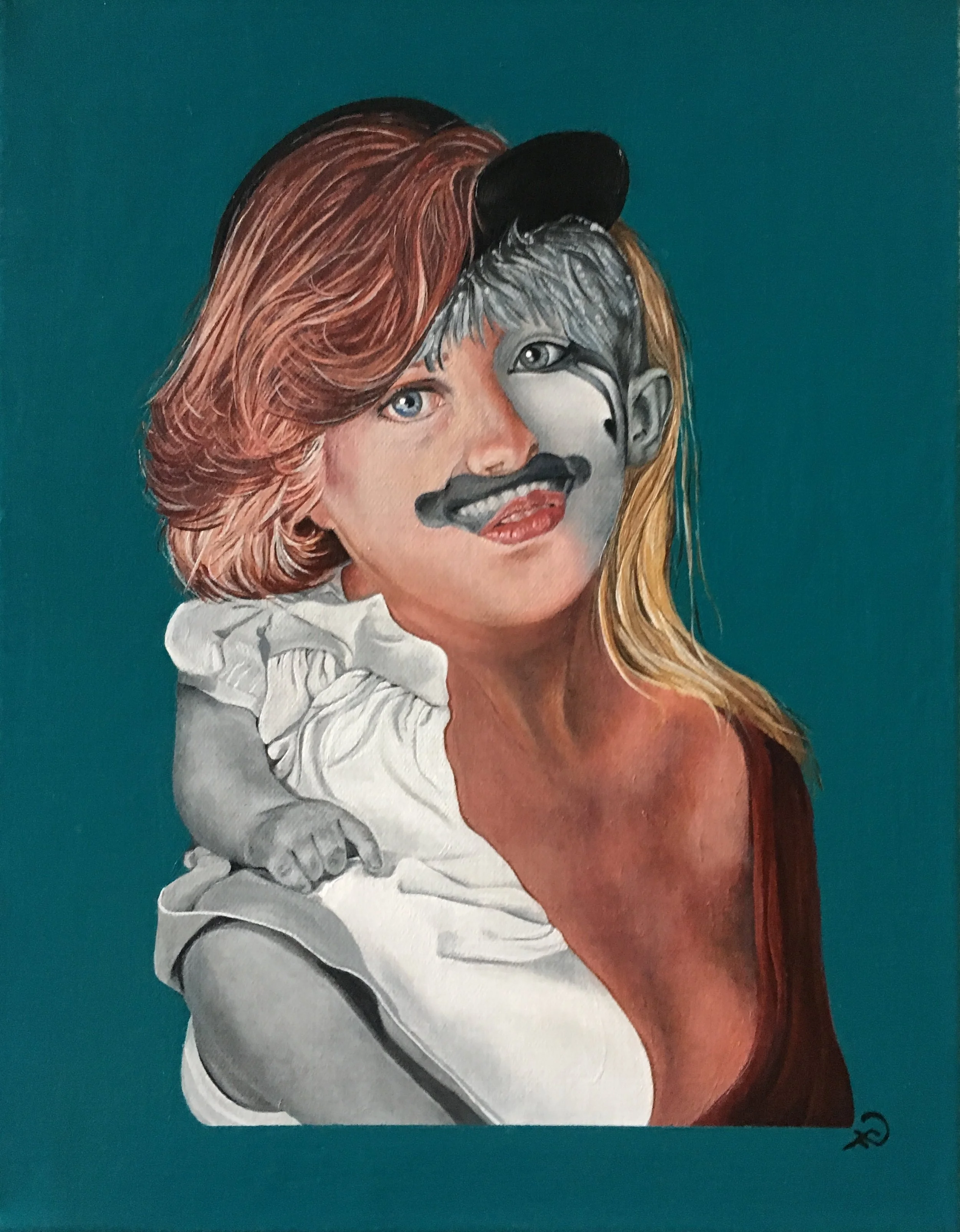 Self-Portrait , 11" x 14" acrylic on canvas, ©Patsy Ferrell, 2017, All rights reserved