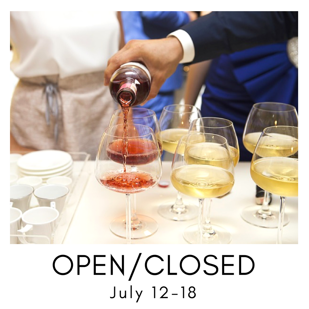 Open/Closed: week of July 12-18, 2018