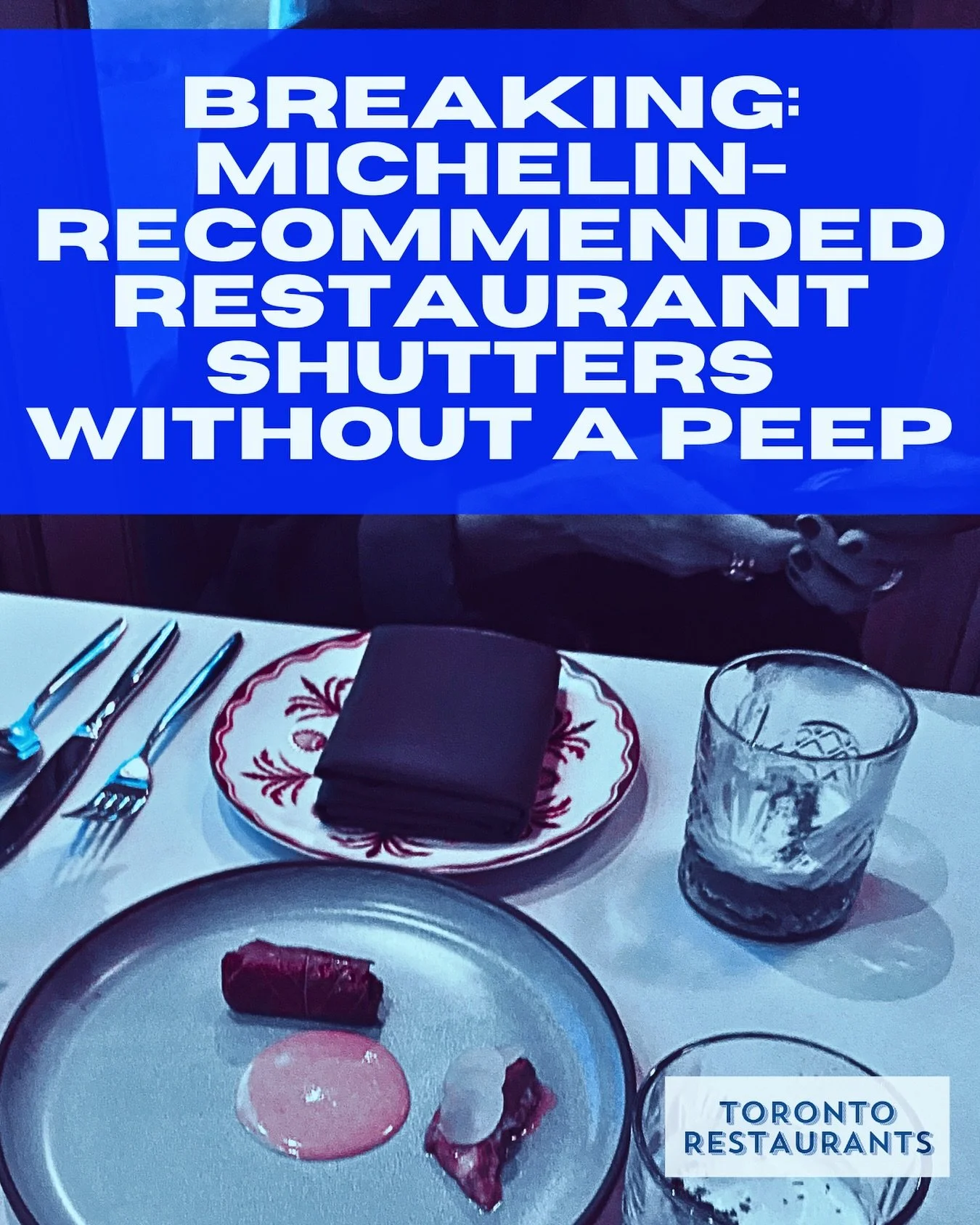 BREAKING: Psst. Another Michelin listed resto has quietly concluded service. 

Restaurant compendium Michelin Guide appointed Azura, the Mediterranean fine dining destination offering multi-course blind tasting menus on the Danforth, &lsquo;Recommend