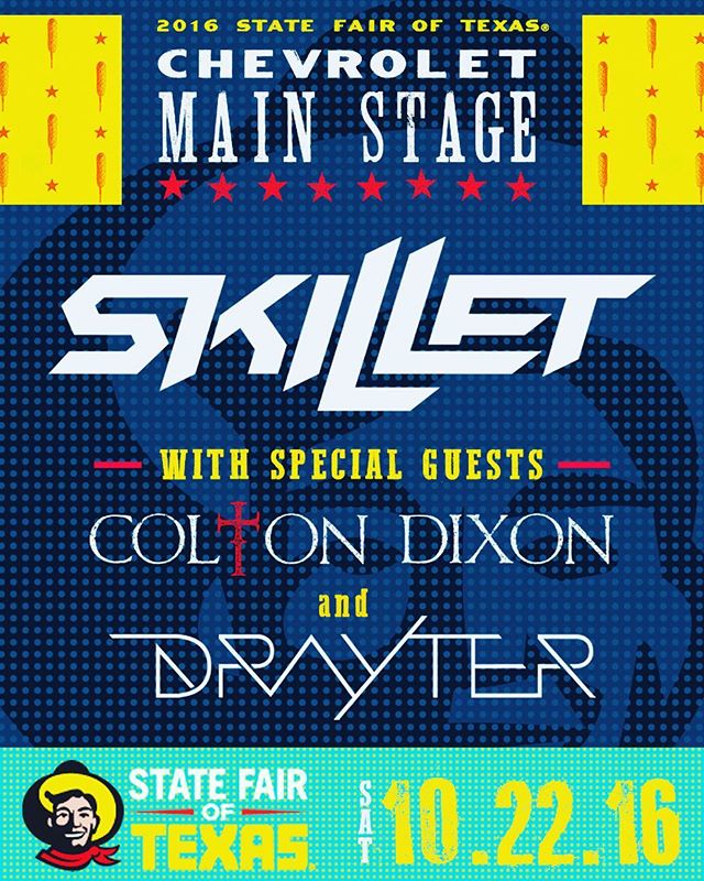 10.22.16- State Fair of Texas, Chevrolet Main Stage with @skilletmusic and @coltondixonmusic // should be an awesome show!
--
@statefairoftx @livminer @coleschwartz @camcovello @ernieball @chevrolet @fractalaudio @audixmics @orangeamplifiers @salonpo