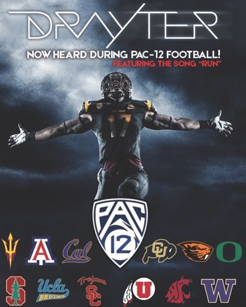 Getcha some. Drayter's &quot;Run&quot; will be played during PAC-12 football games though the rest of 2016 (TV and radio). WATCH PAC-12 FOOTBALL.

Watch the making: http://smarturl.it/DrayterRUNVideo
Download: http://smarturl.it/DrayterRUN
__
@livmin