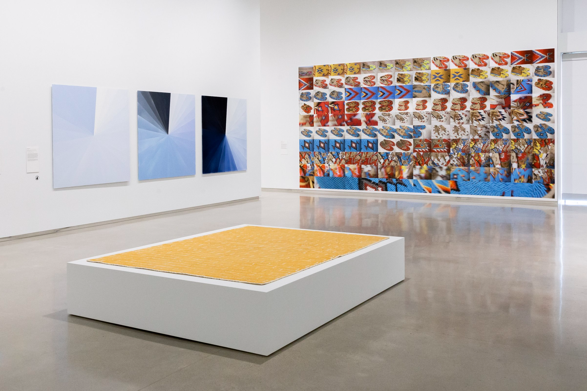  Works by Grace M. Waters, Marie Lannoo, and Dana Claxton. Photo: Carey Shaw. 