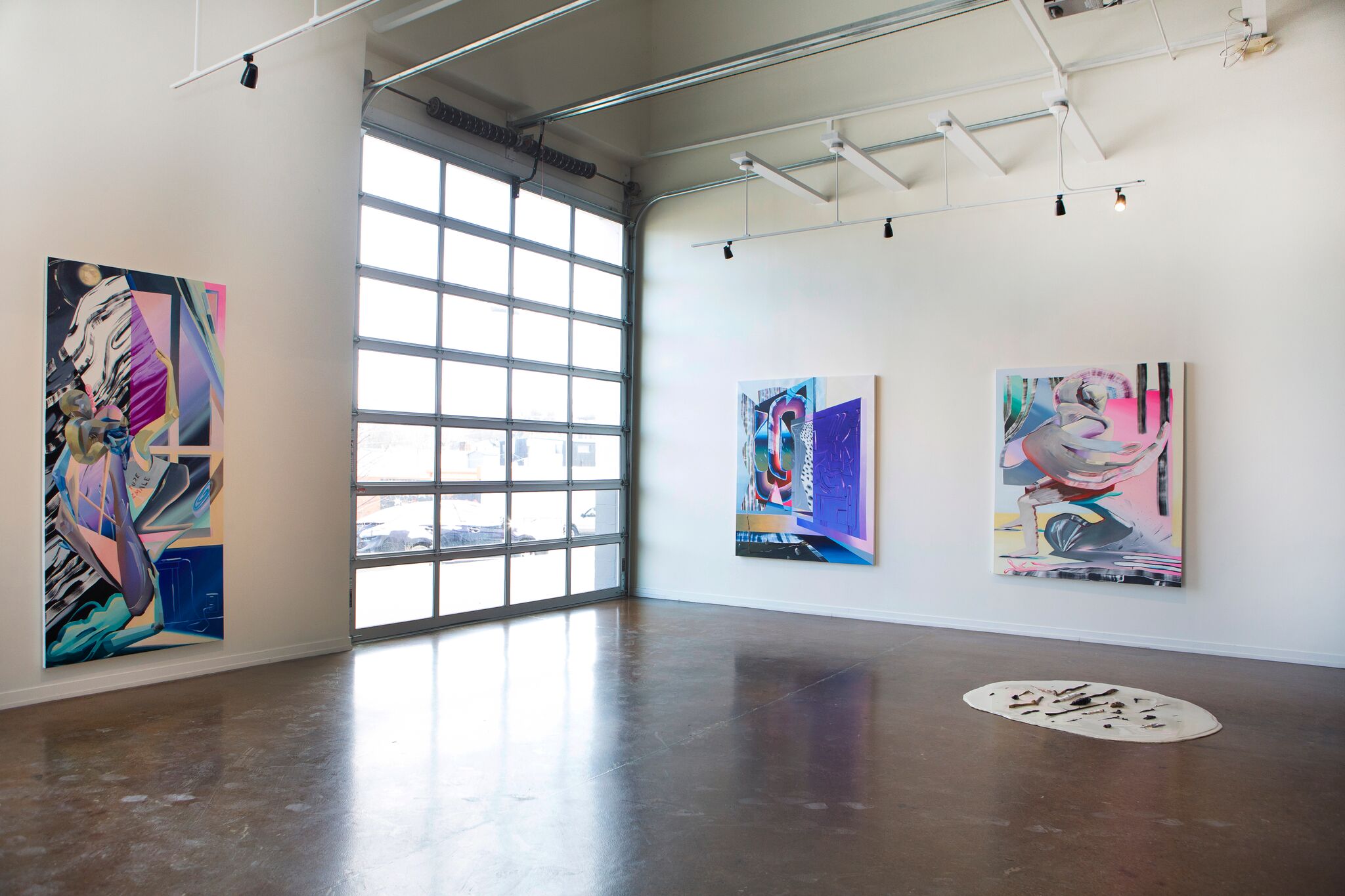 "Sentinels" installation. Left to right: Bearing (2017), Offering for Renenutet (2017), Cradle (2017)