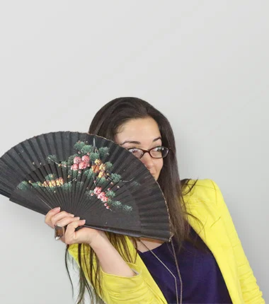 Sylvia having a little fun.