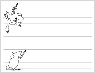By Mouse & Frog is about two friends who try to write a story together. Write a story with Mouse and Frog, or with a friend.