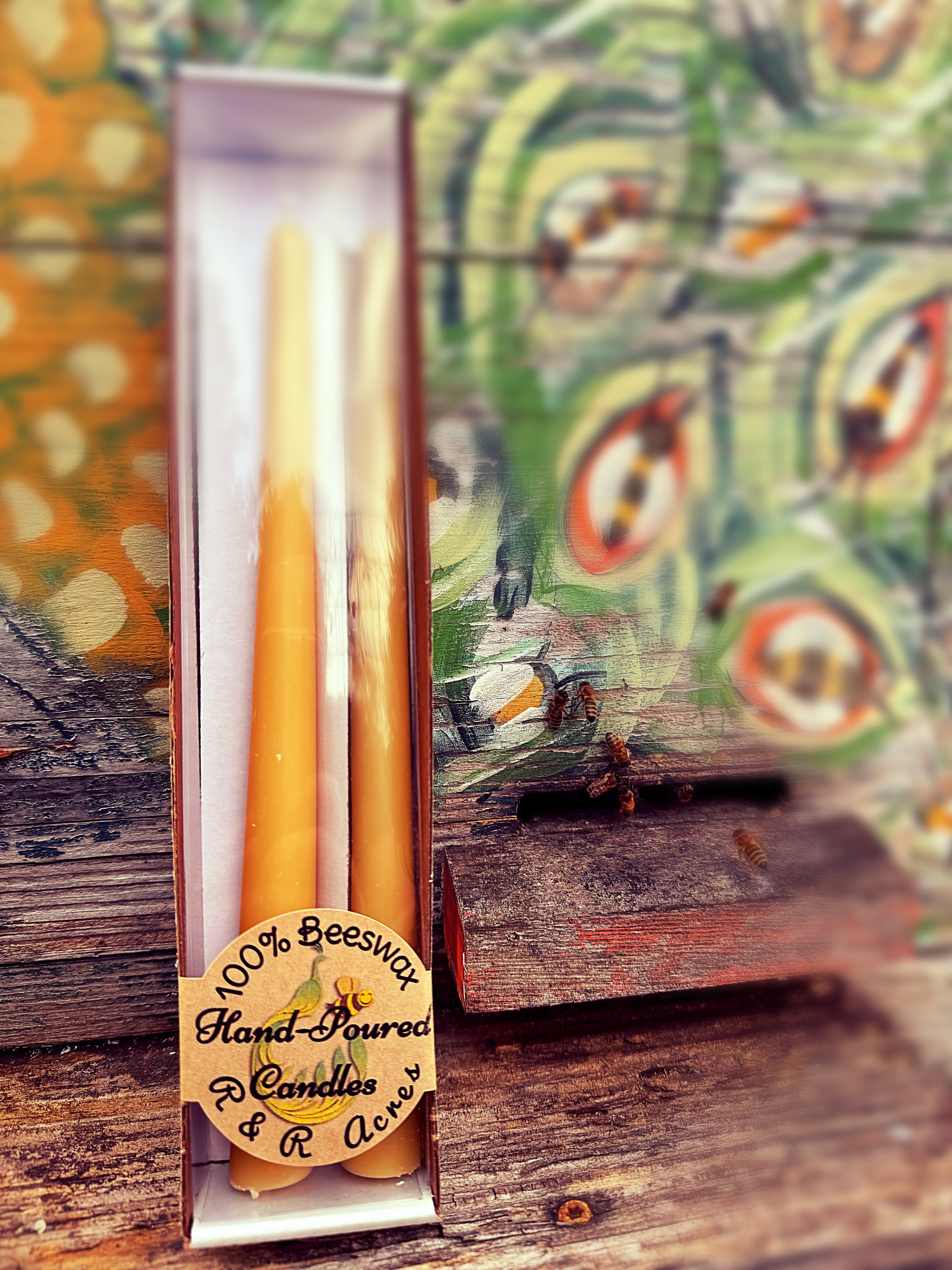 Beeswax Taper Candle 10 inch