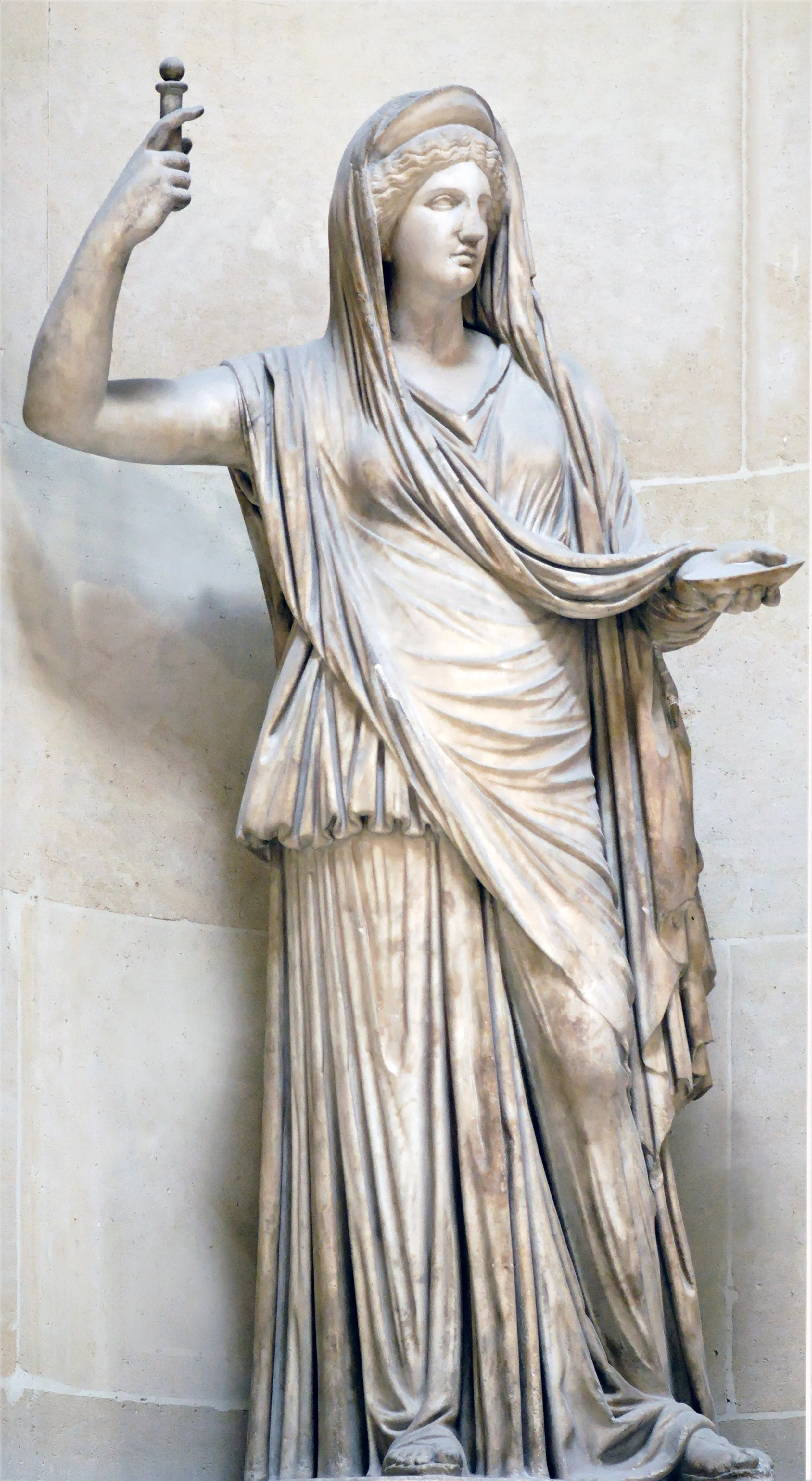 The Capana Hera, a Roman copy oof a Hellenistic original, 3rd c. B.C., from the Louvre, Paris
