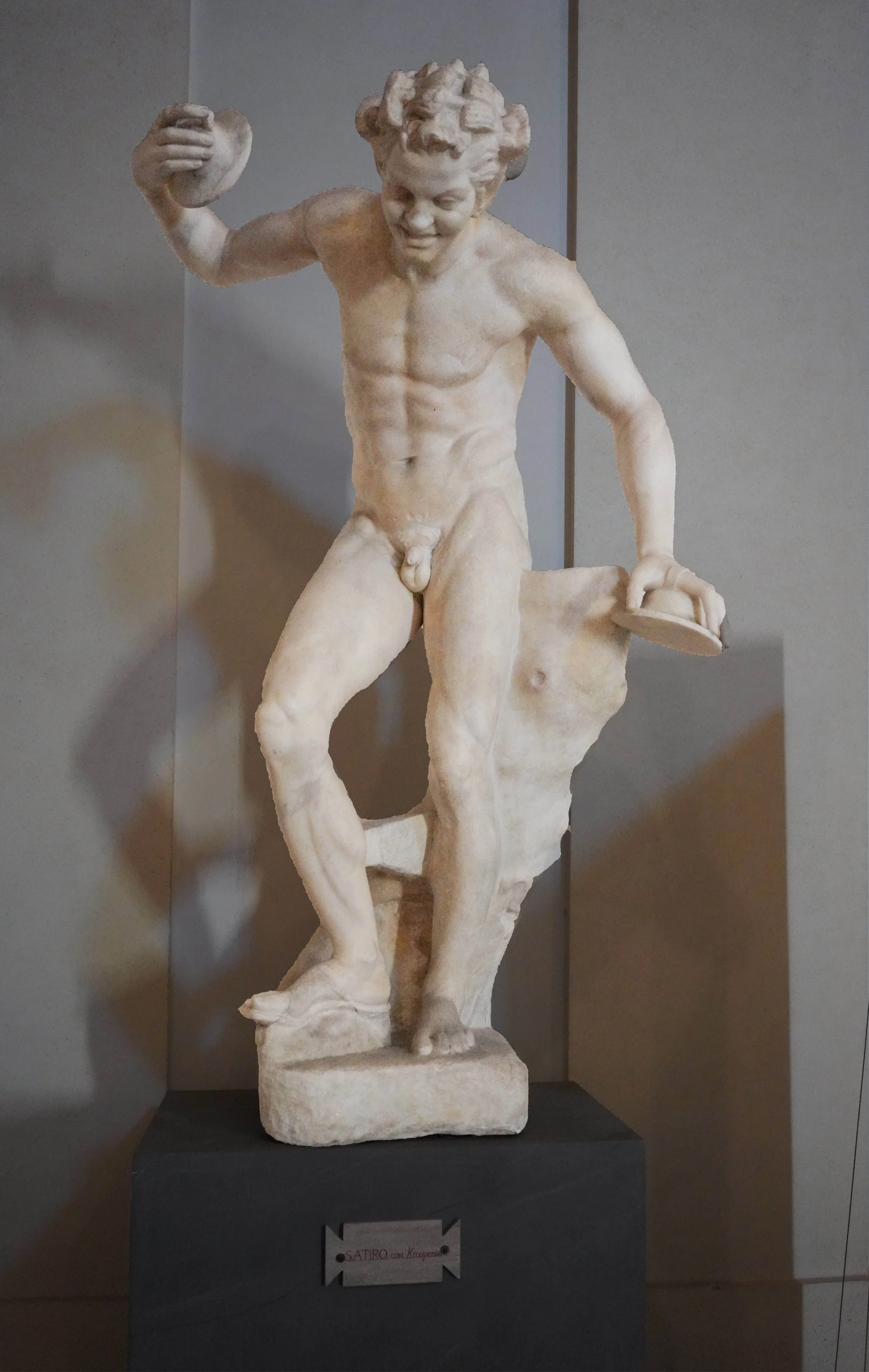 Satyr with Kroupeziou  by Pietro Paolo Olivieri, dating back to 150 BC found in the Villa of the Quintili