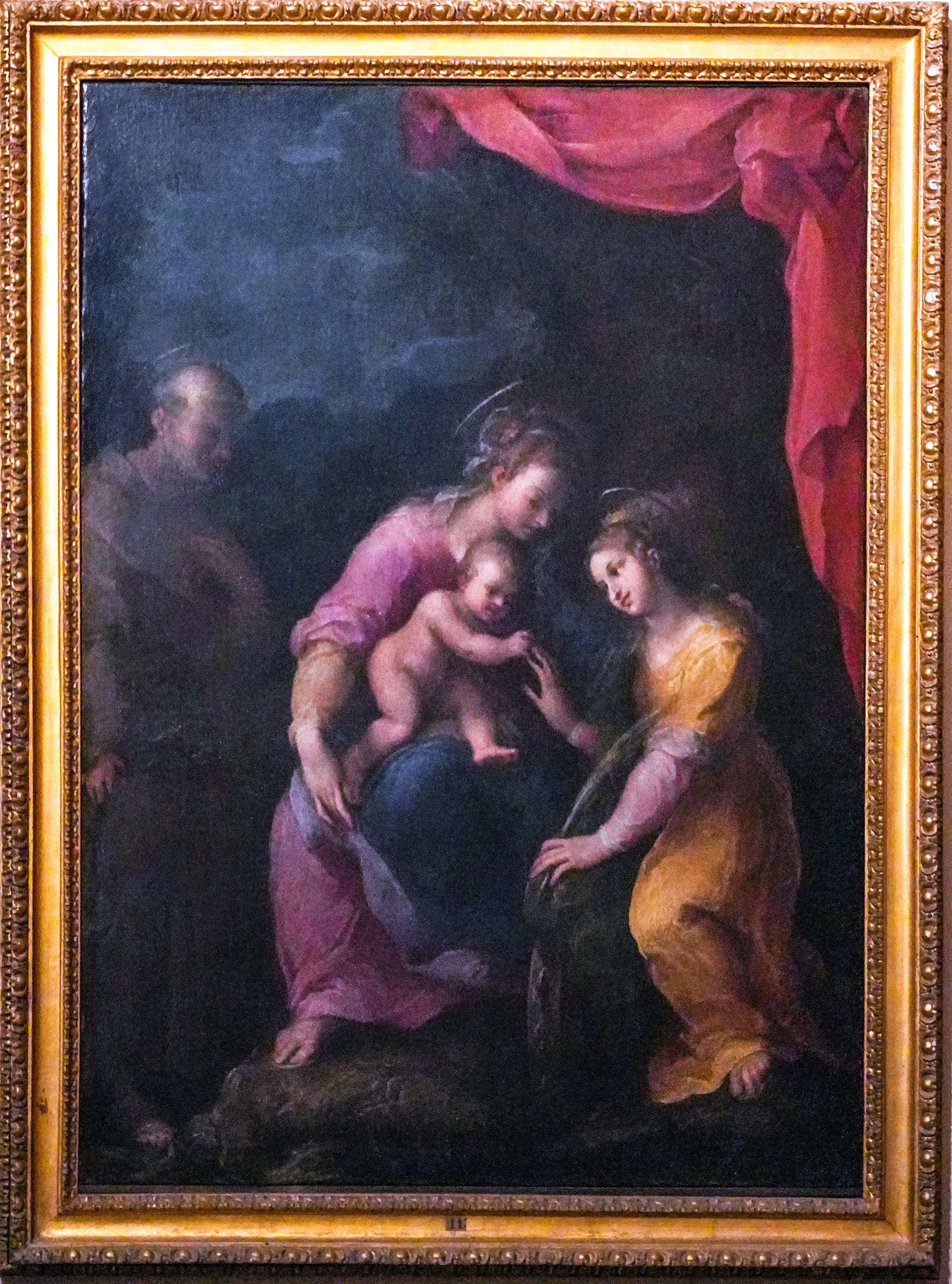 Mystic Marriage of St. Catherine with St. Anthony of Padua by Ippolito Scarsella, called Scarsellino (Ferrara 1550 - 1620)