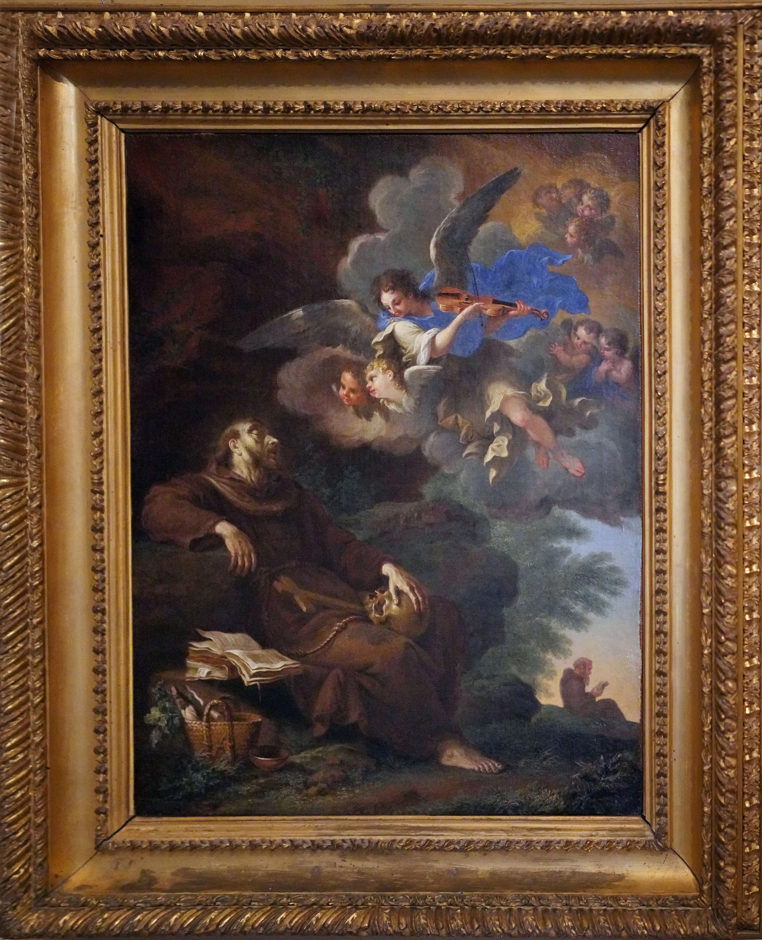 St. Francis in Ecstasy by Filippo Lauri (Roma 1623 - 1694)
