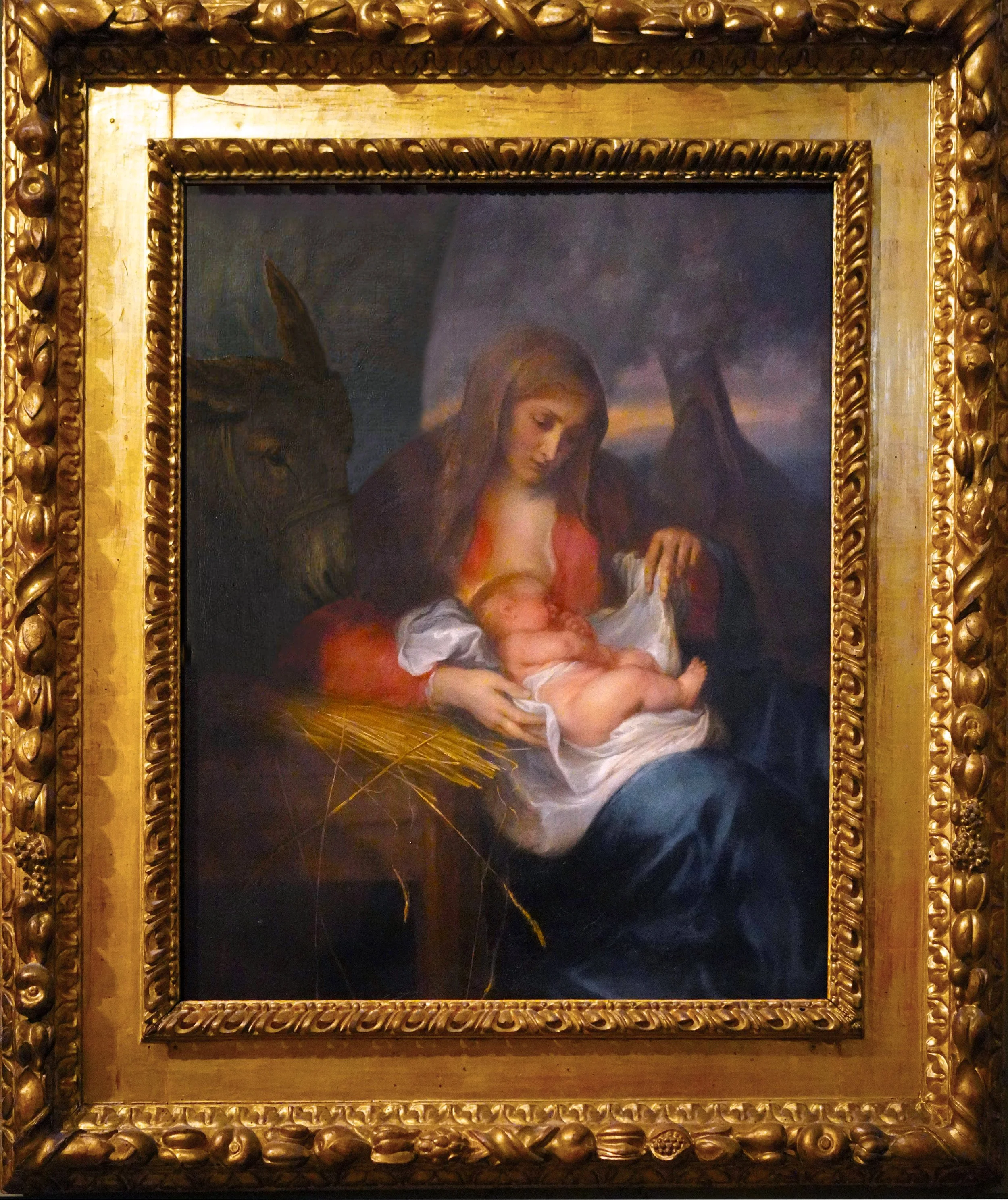 Virgin of the Straw by Anton van Dyck (Anversa 1599 - Londra 1641)