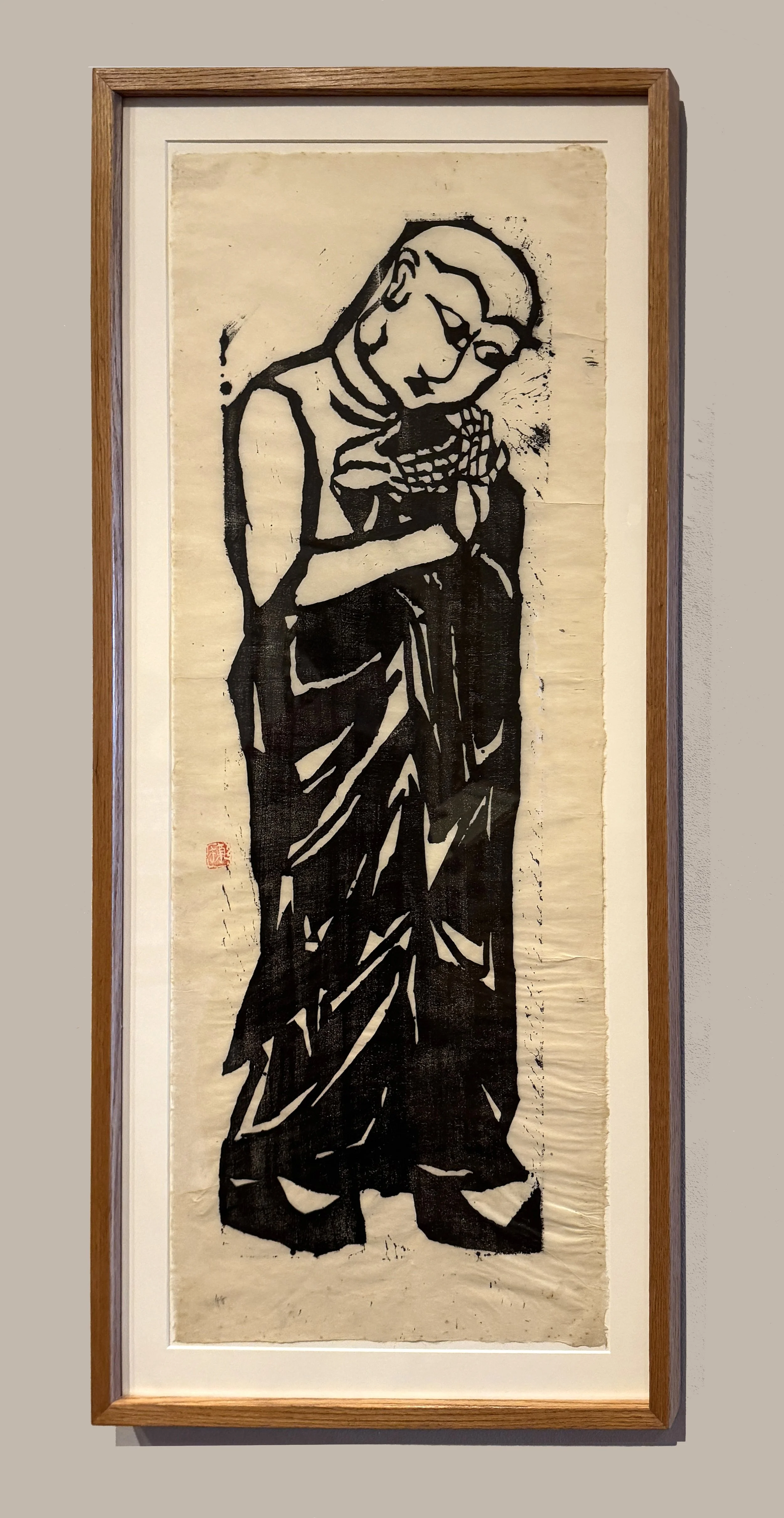 ANANDA "He Who Is First in Having Heard the Word of the Buddha" (Ananda) From the series Two Bodhisattvas and Ten Great Disciples of Sakyamuni, Munakata Shiko (1903-1975) 