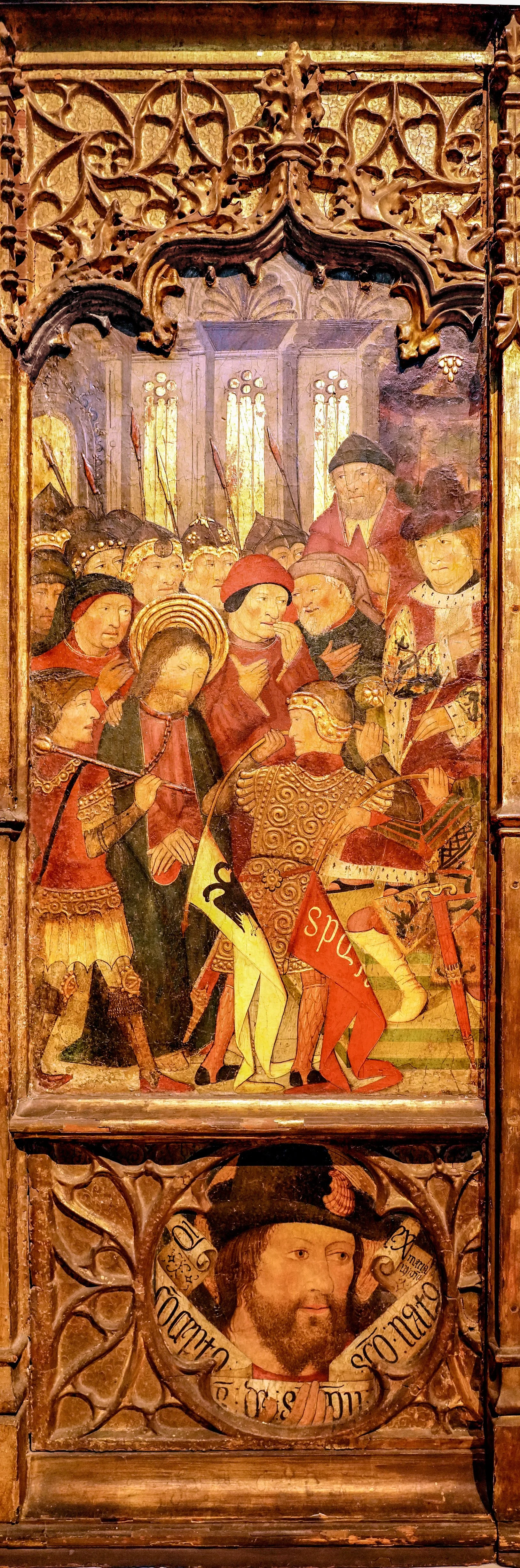 Christ before Caiaphas, Altarpiece, Scenes from the Passion, Attributed to Master Morata (active 1470-1505)