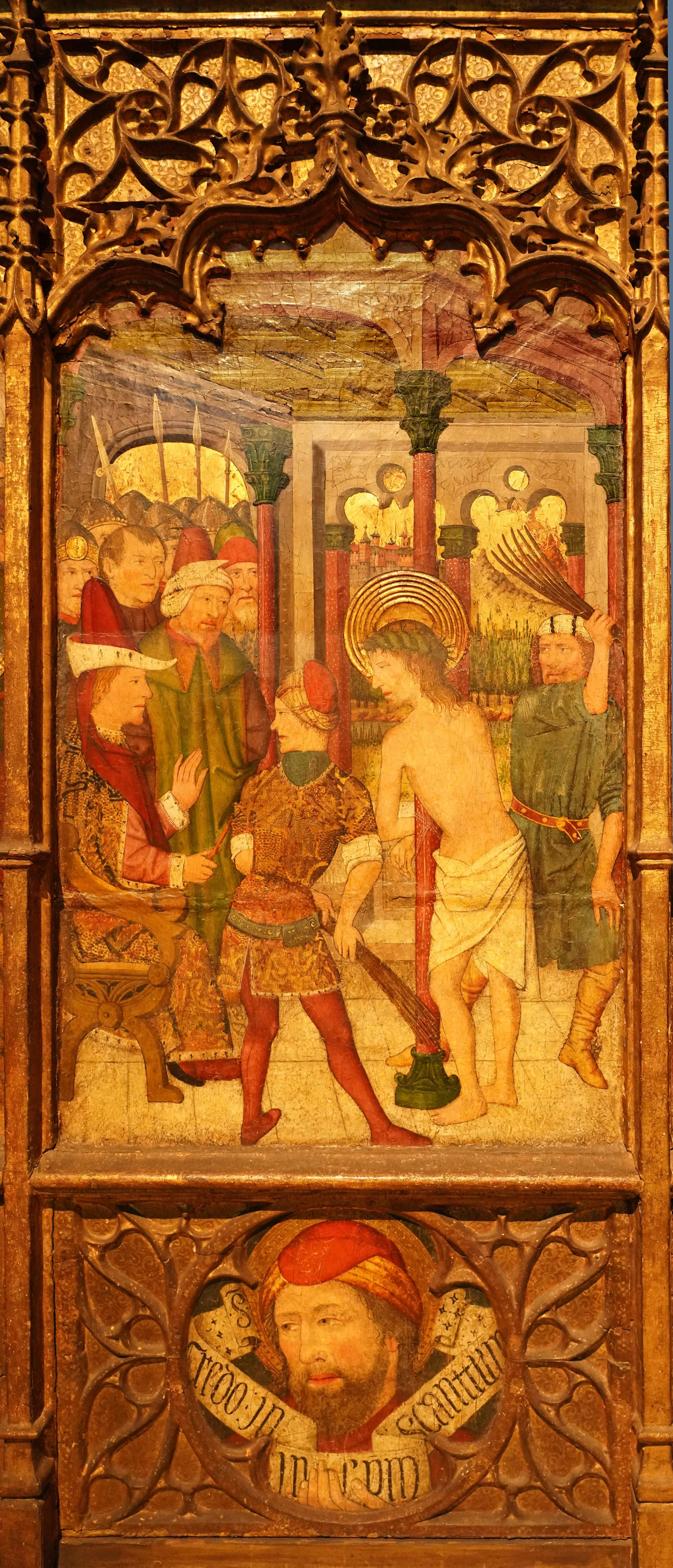 The Flagellation, Altarpiece, Scenes from the Passion, Attributed to Master Morata (active 1470-1505)
