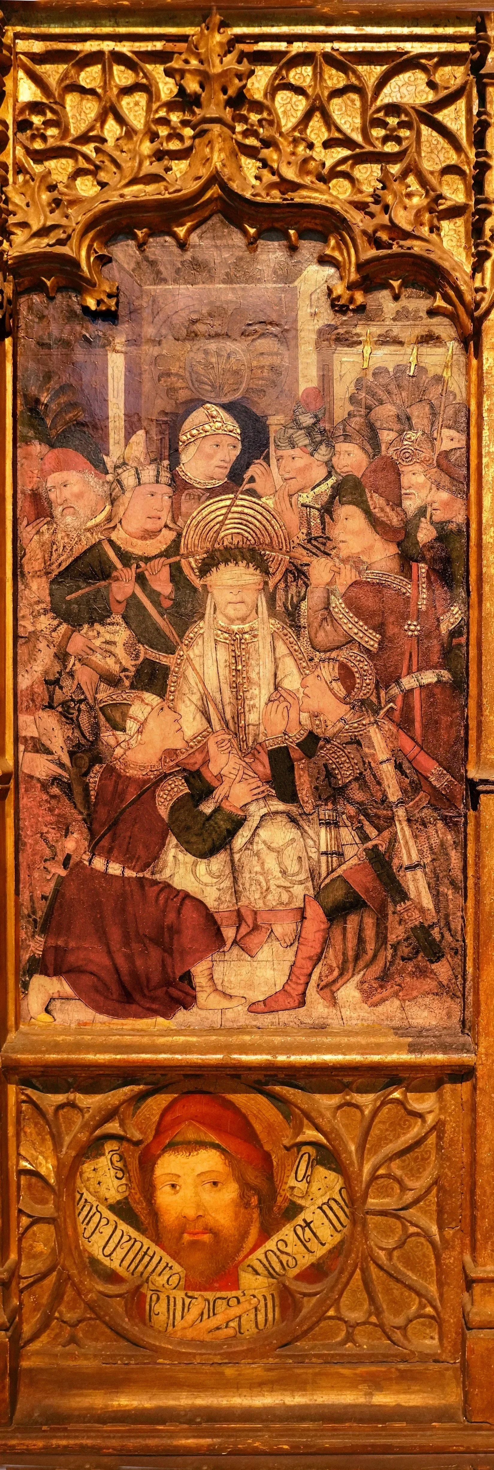 Christ Crowned with Thorns, Altarpiece, Scenes from the Passion, Attributed to Master Morata (active 1470-1505)