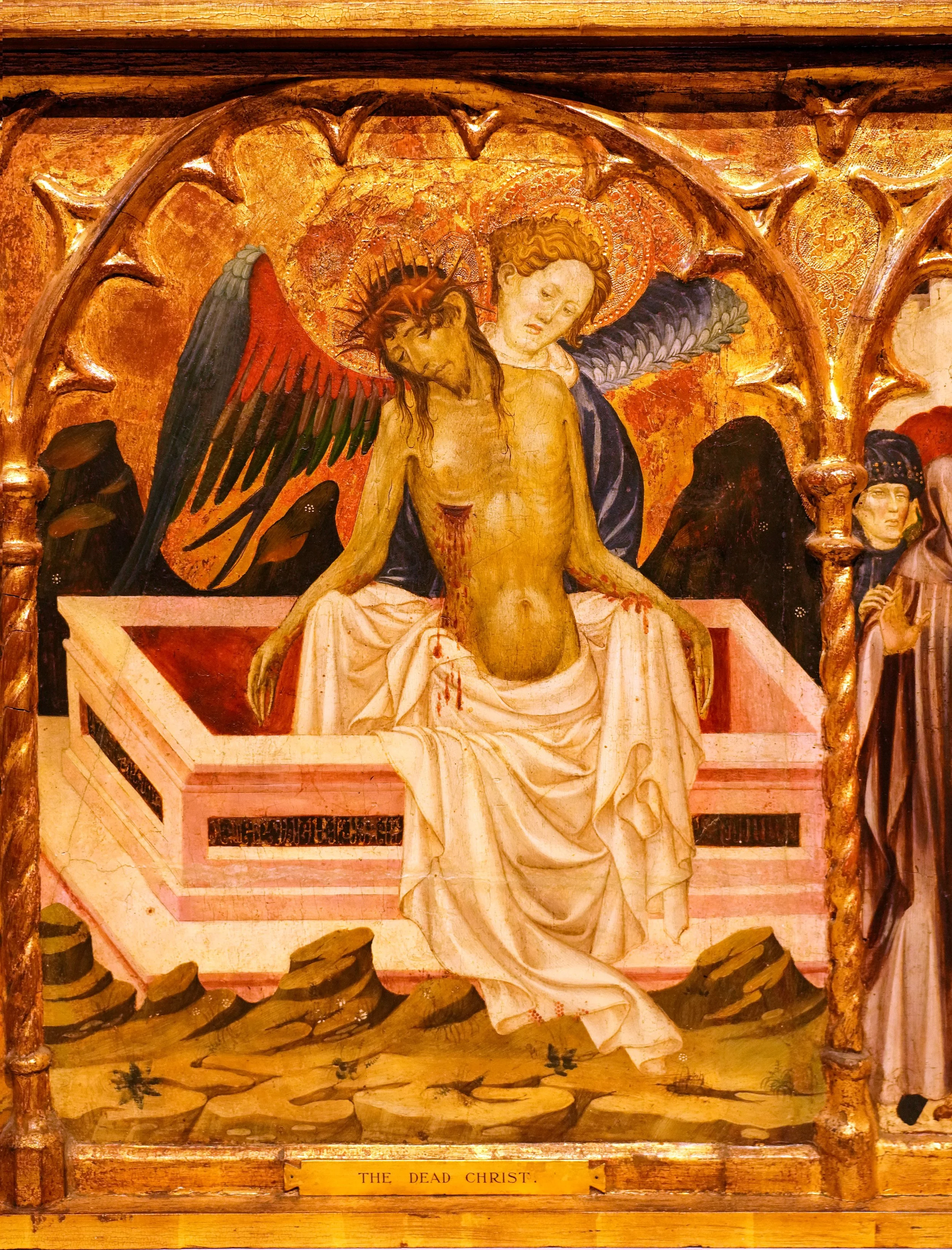 Sec. 10: Christ as the Man of Sorrows (The Dead Christ), Altarpiece with Scenes from the Life of Saint Andrew, Catalan, ca. 1420-30