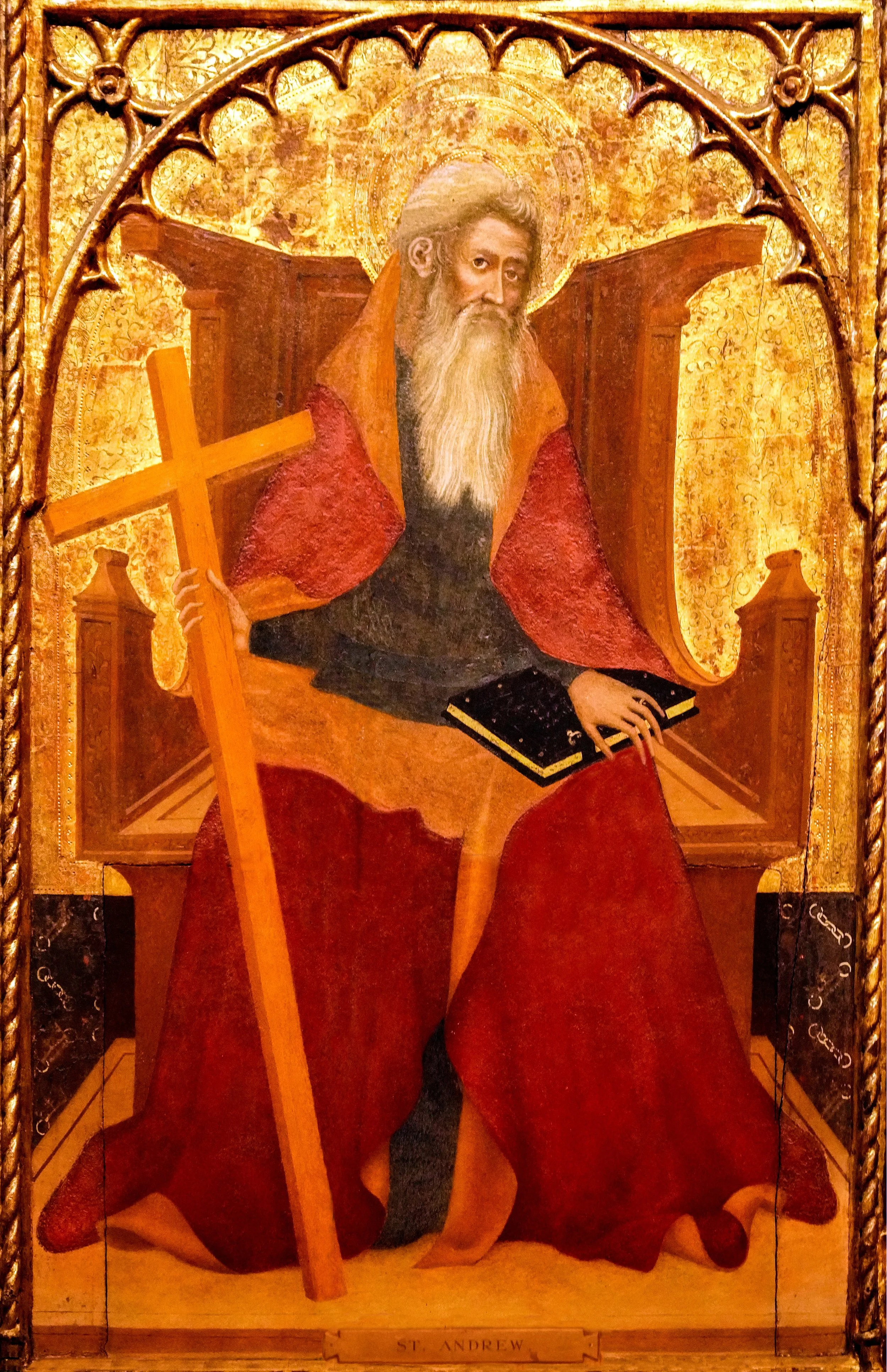 Sec. 4: Saint Andrew, Altarpiece with Scenes from the Life of Saint Andrew, Attributed to the Master of Roussillon, Catalan, ca. 1420-30