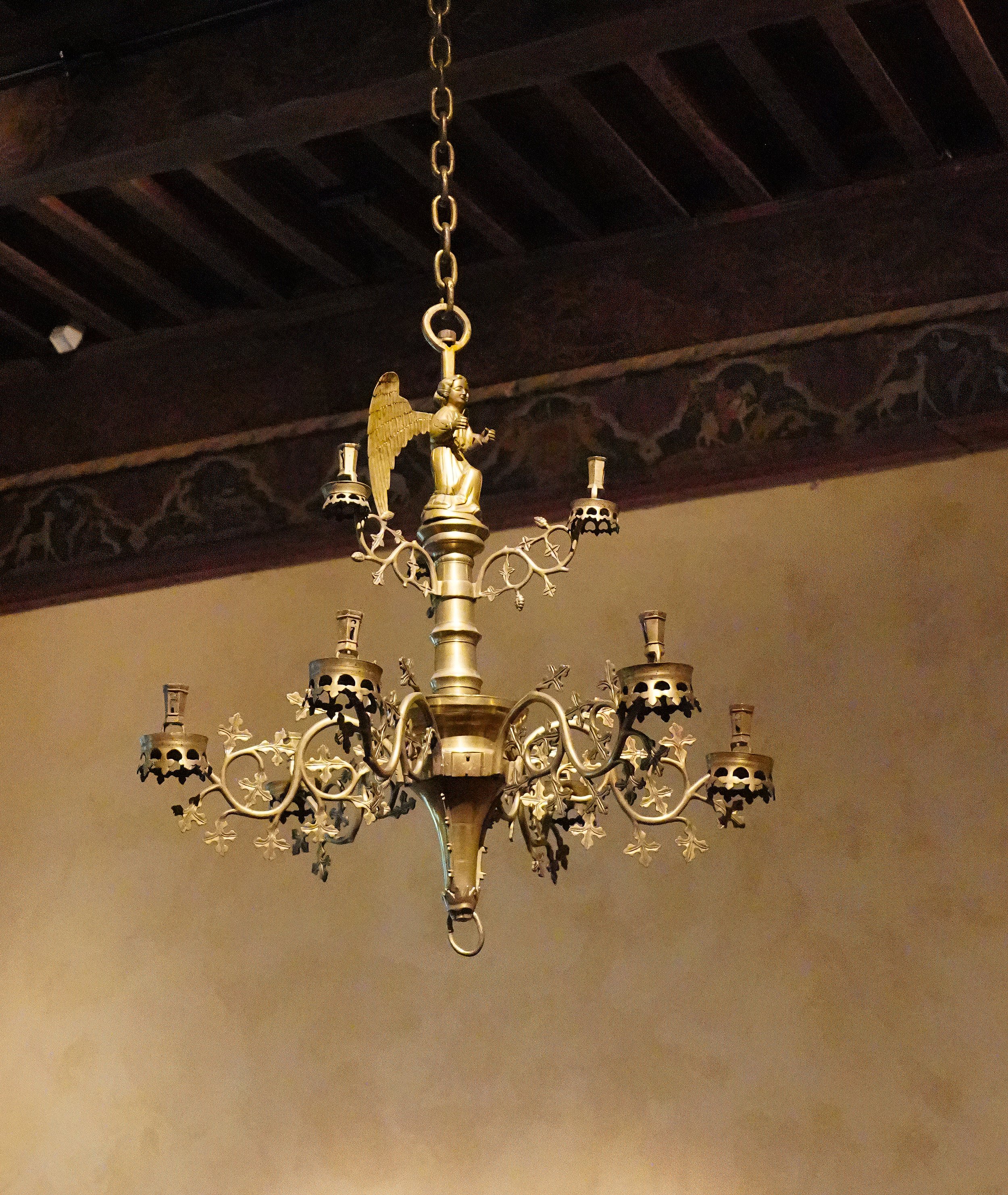 Chandelier, copper alloy, South Netherlandish, possibly Dinant, late 15th century