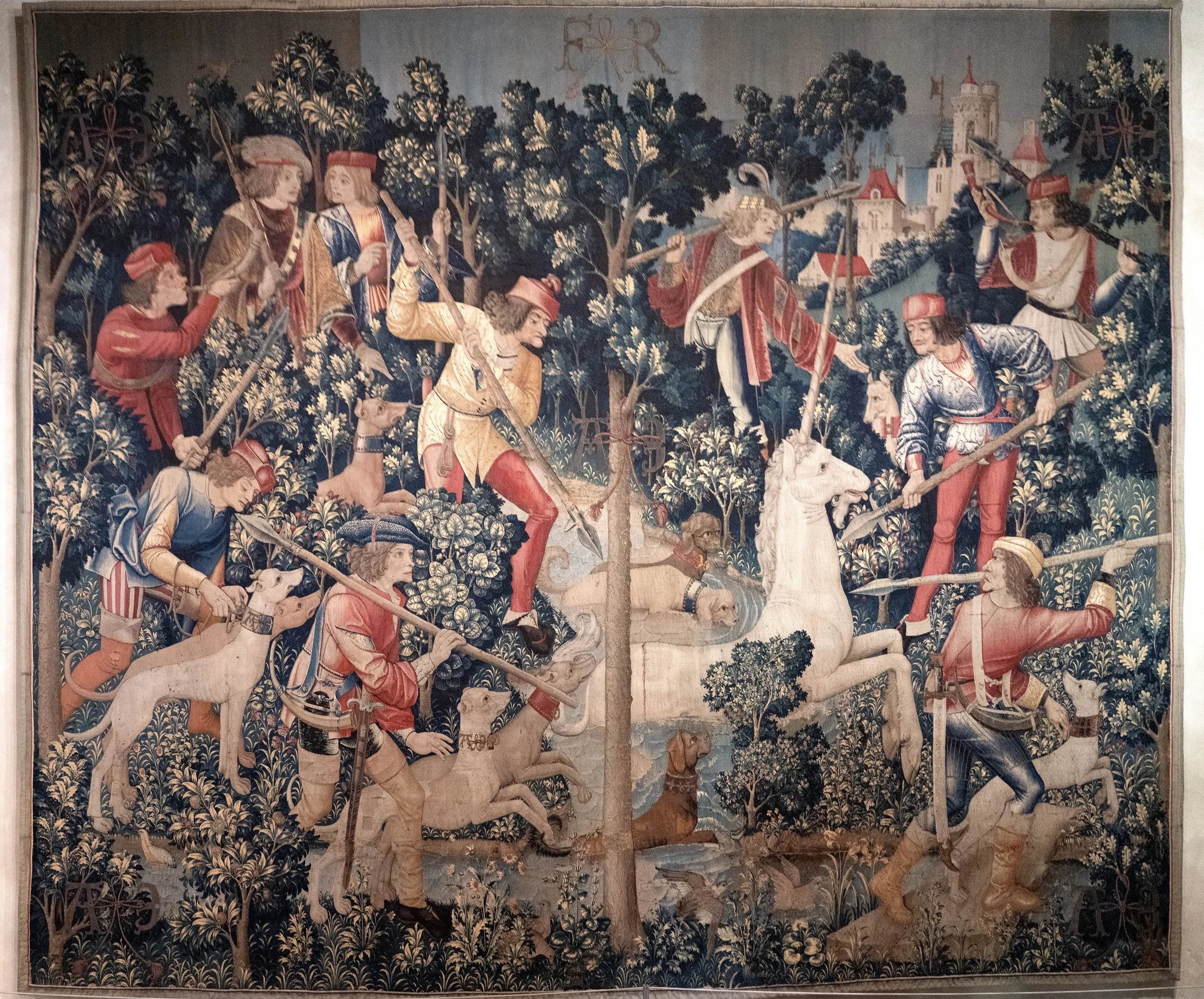 III. The Unicorn Leaps the Stream, French (cartoon)/South Netherlandish (woven) 1495–1505