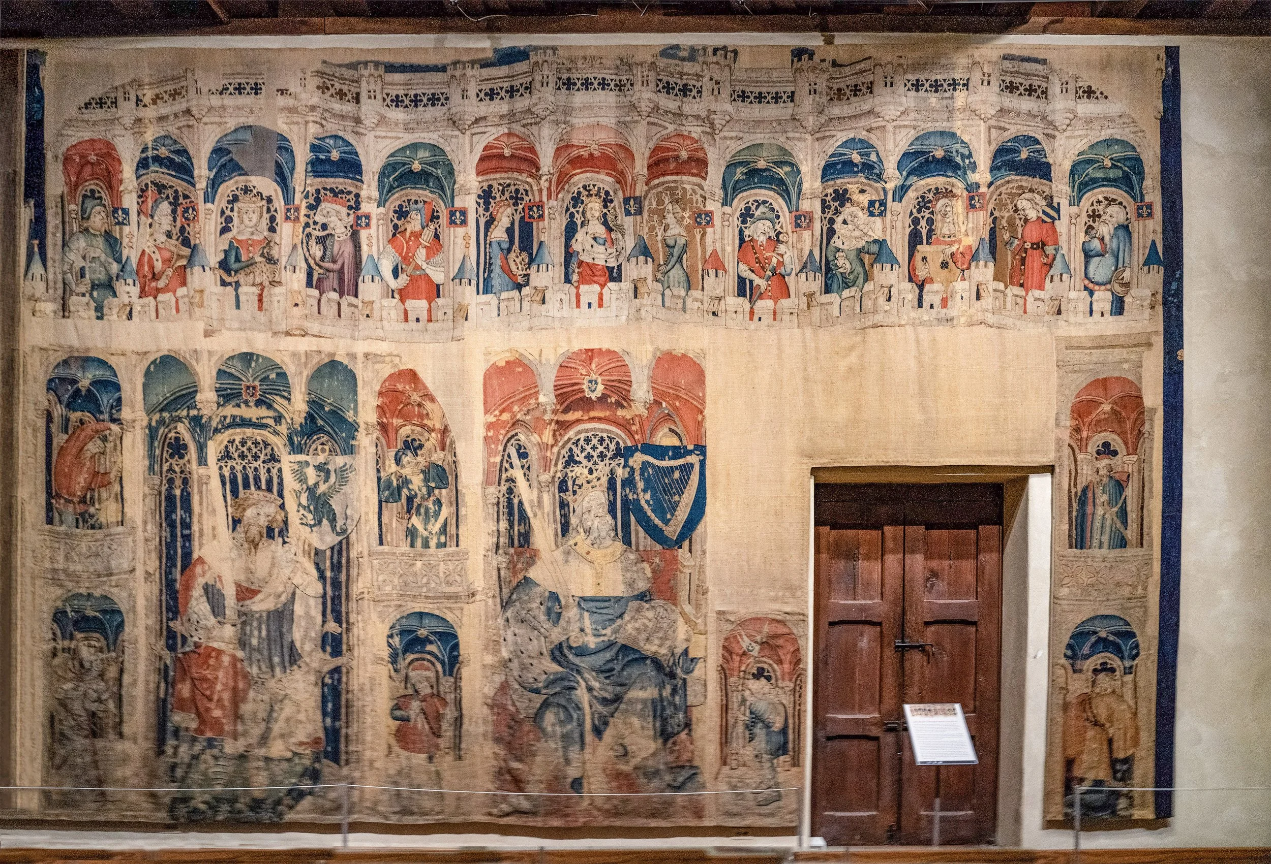 Hebrew Tapestry, Joshua and King David, Nine Heroes Tapestries, ca. 1400