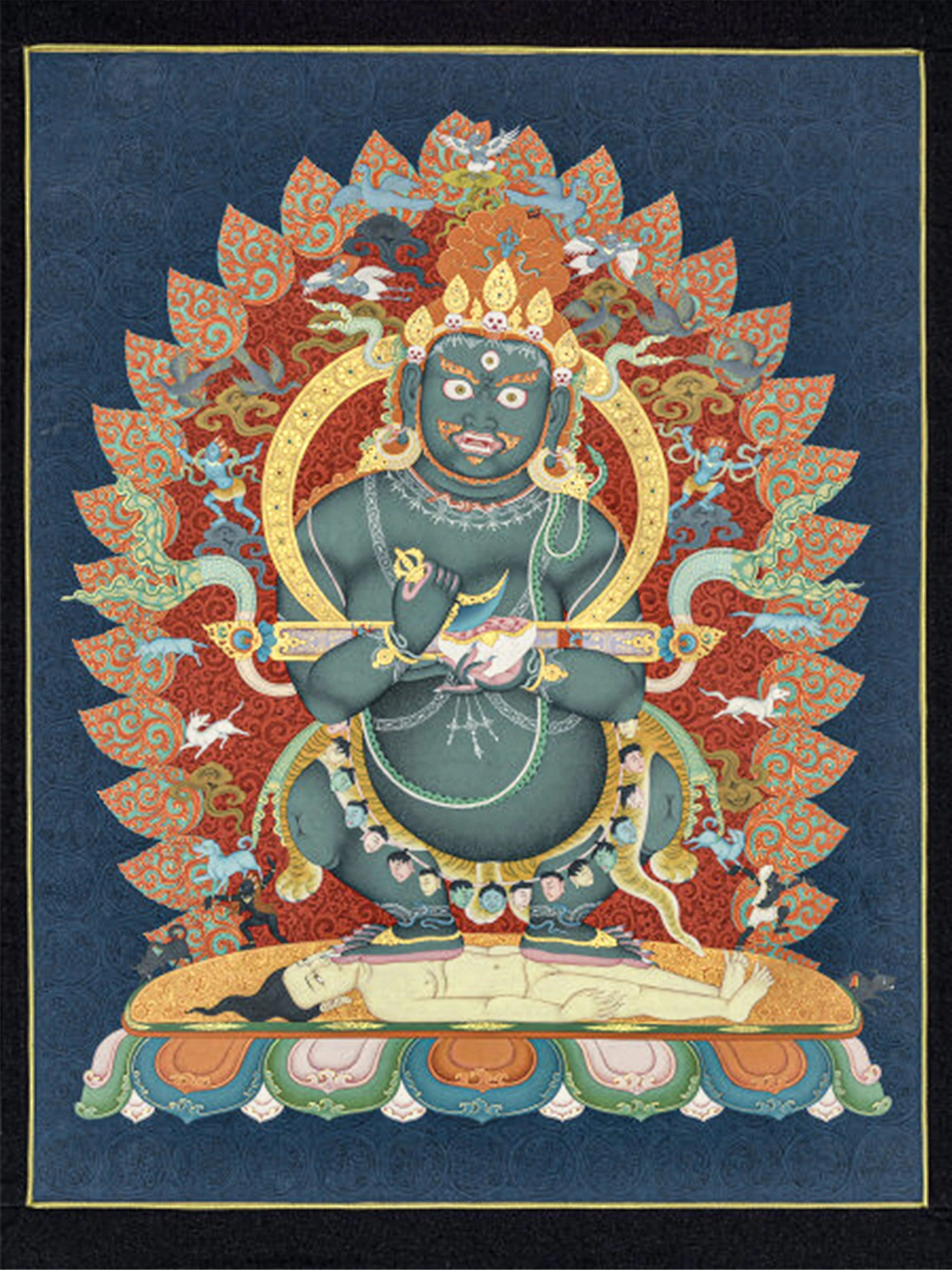 Traditional Thankga painted by Tsherin Sherpa (not exhibited at HoMA)