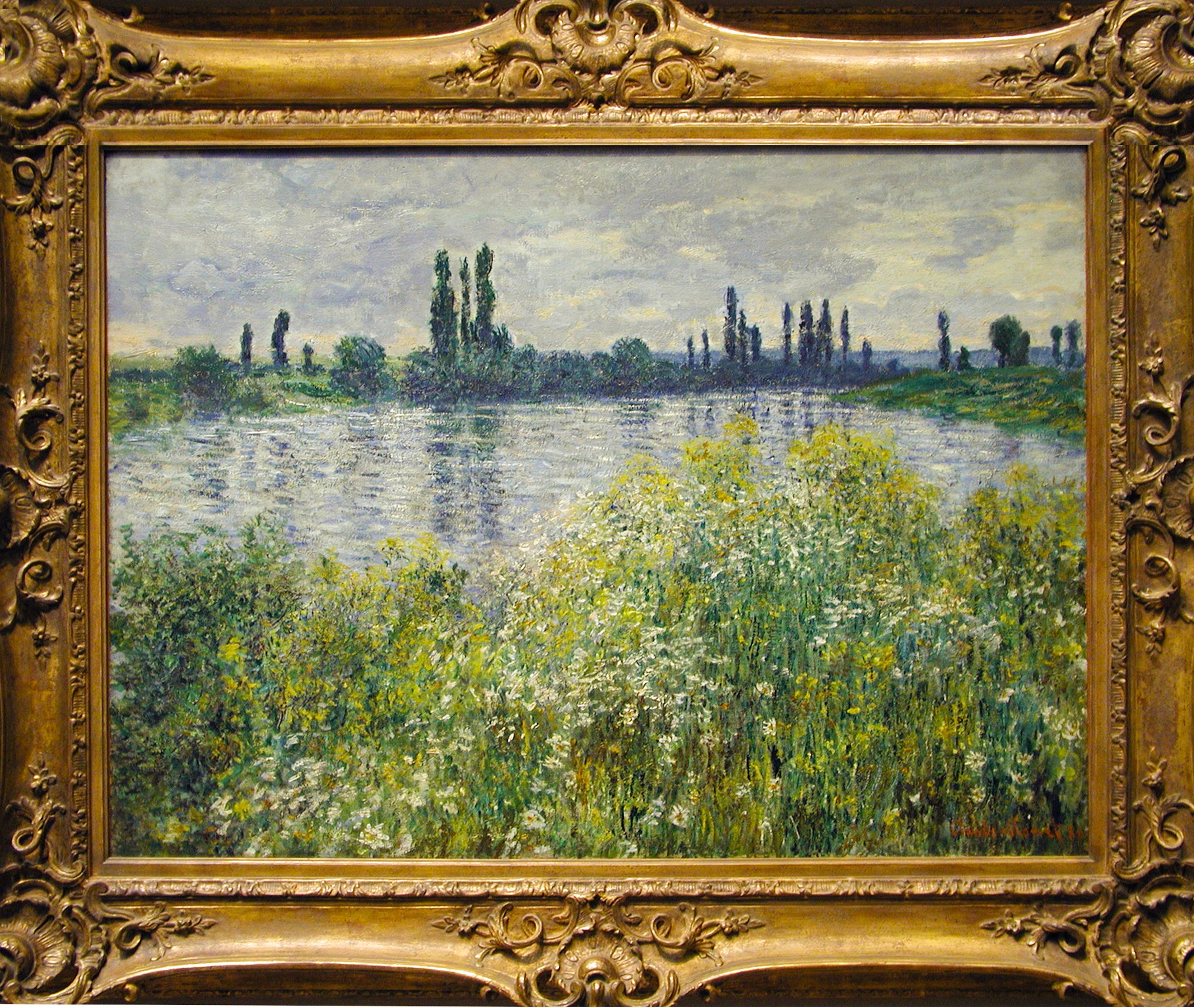Banks of the Seine, Vétheuil, 1880,  Claude Monet.