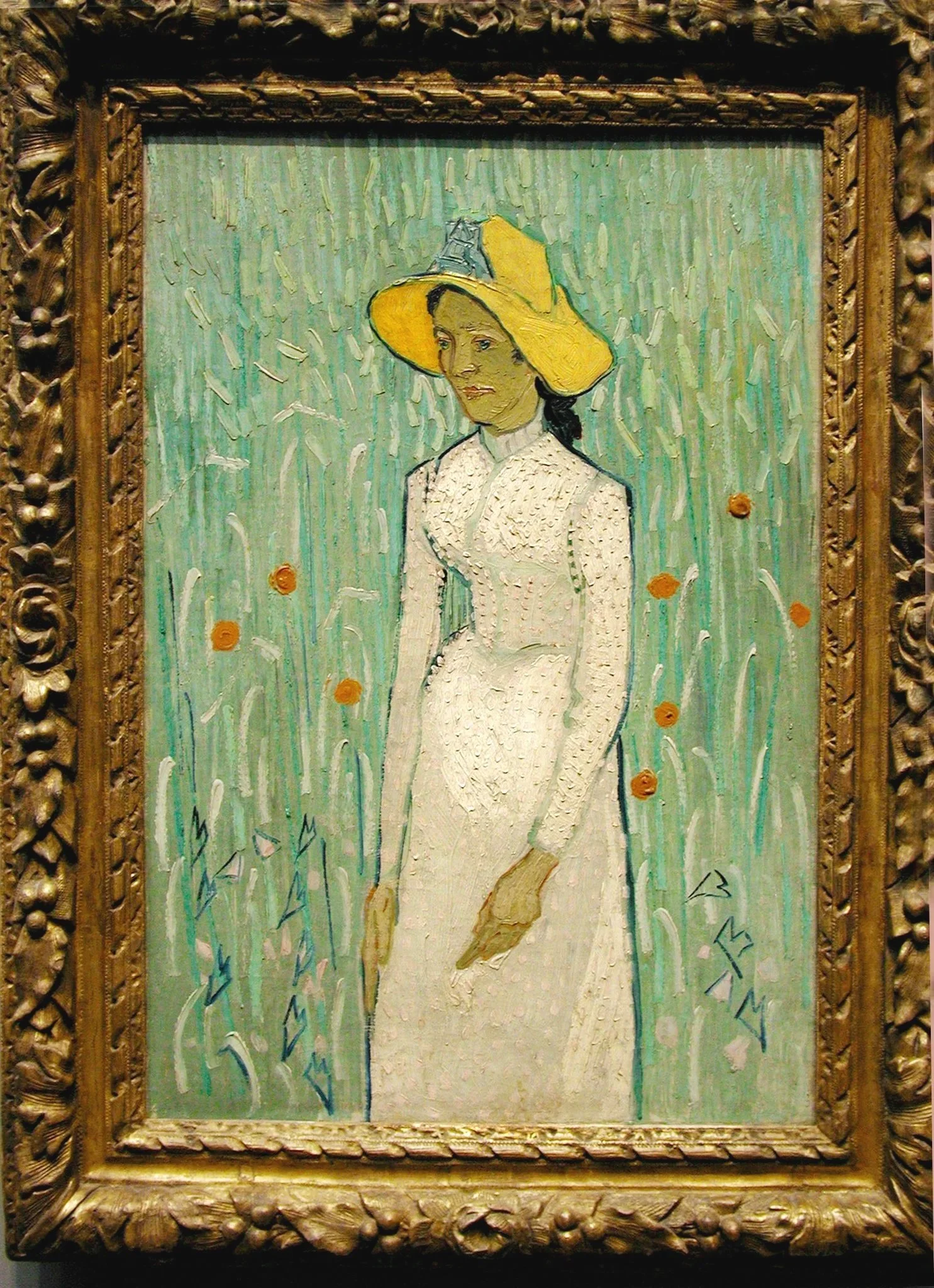 Girl in White_oil on canvas, Vincent van Gogh, June 1890 in Auvers-sur-Oise, France