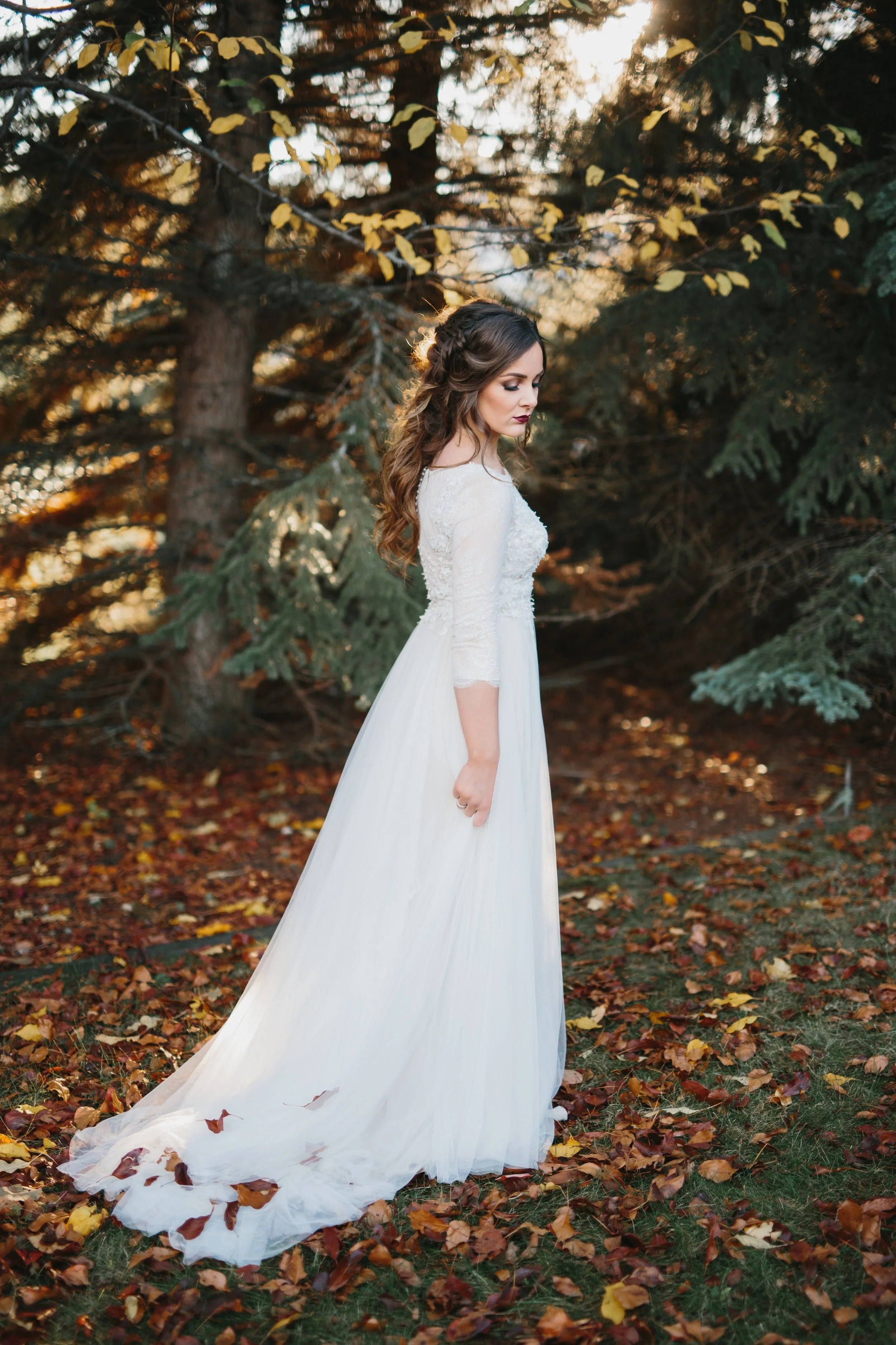 Bronzed Fall Bridal Look Photo by- Leah Lorna Photography www.leahlorna.com