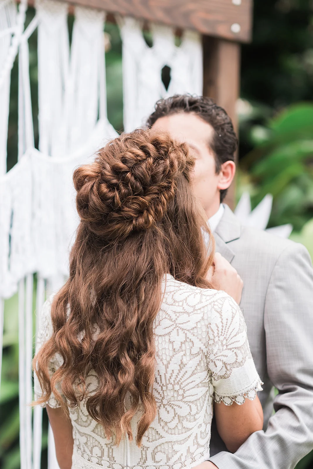 Boho Braided Half Updo For this hawaiin Dream of a wedding Photo by- Rae Marshall Photography www.raemarshall.com