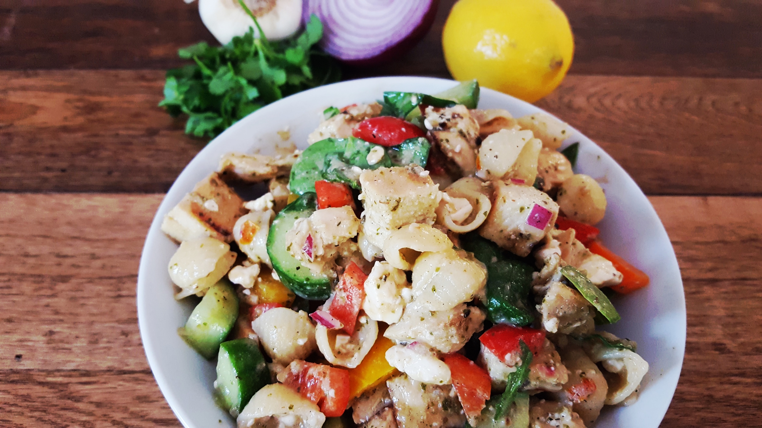 I swear this pasta salad gets even better the next day!