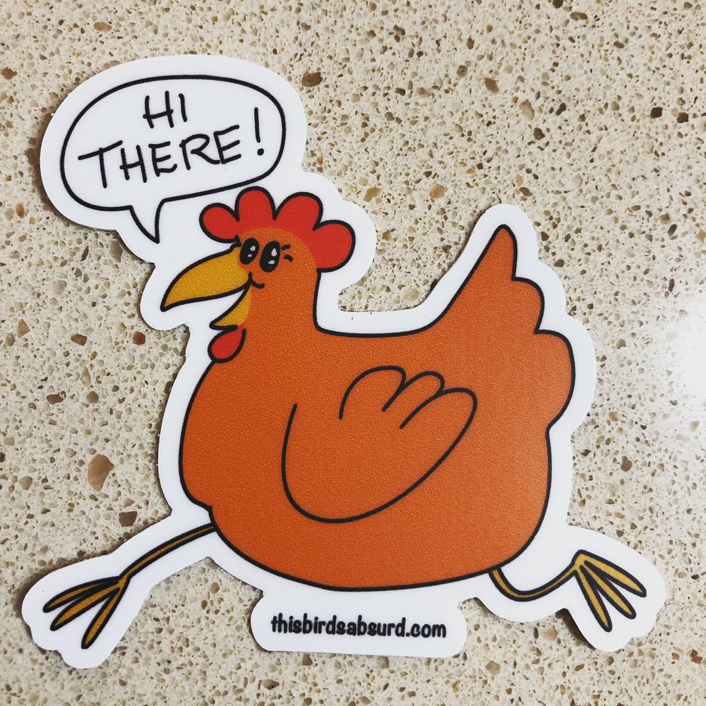 D bird stickers  chirp bird 26 into - Shop Bird KaFe Stickers