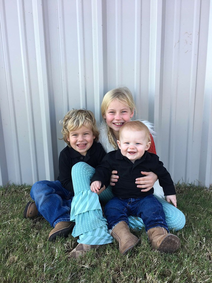 The Taylor kids. Calli is 7; Maverick is almost 3; and Knox is 1. 