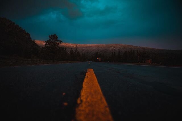 Driving into the Uintas right as magic hour is about to peak.