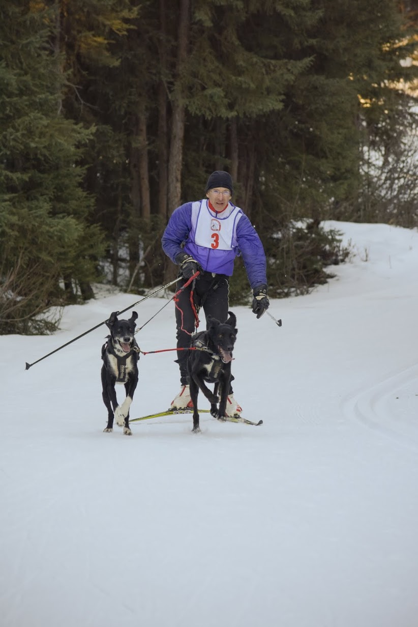 Chuck Pratt with Cedar and Shadow