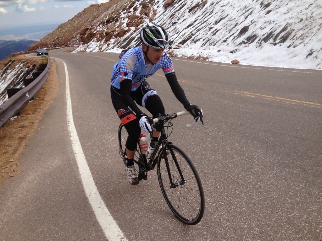 Heading up Pikes Peak on a chilly day in 2012. Photo credit: Chris Case