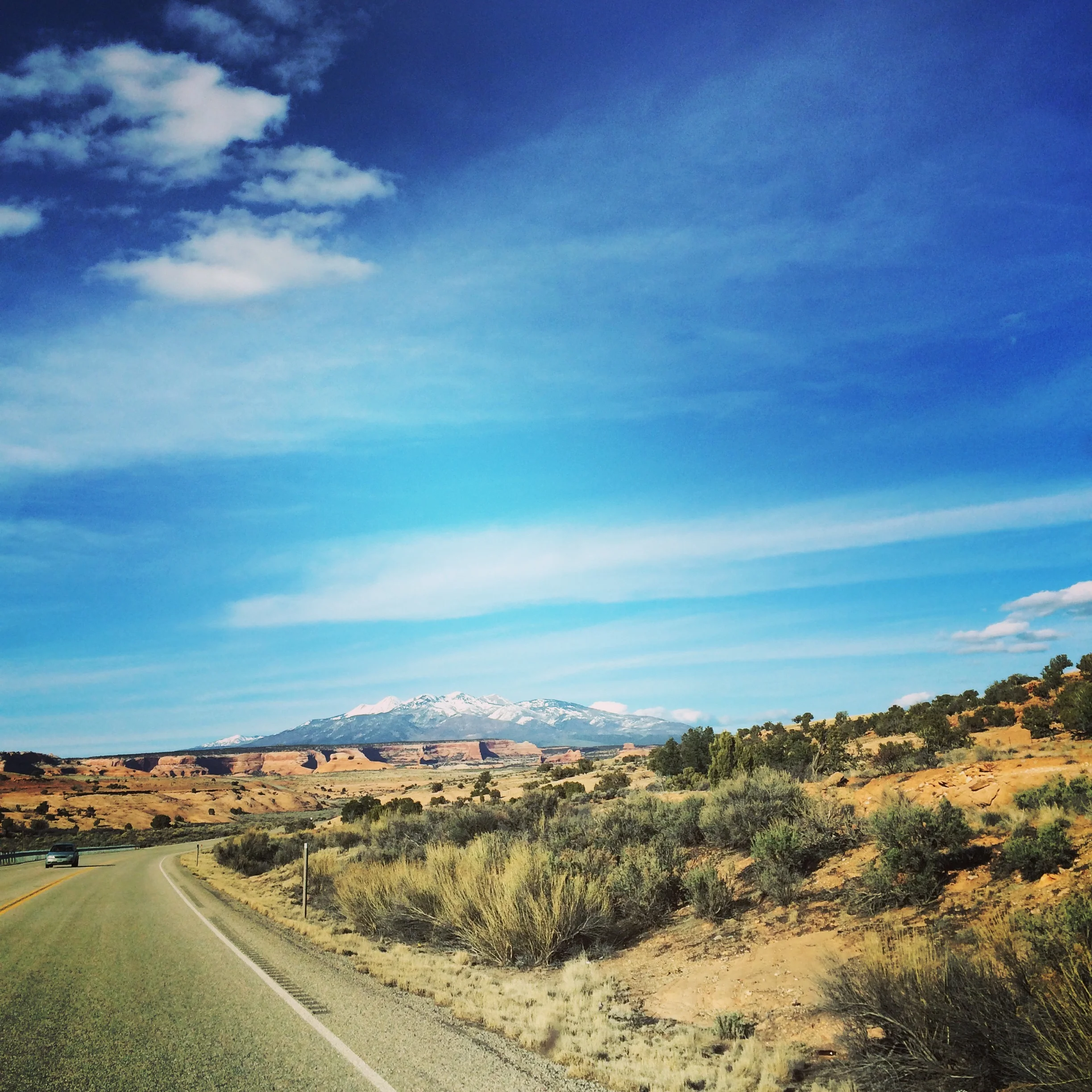 The southern approach to Moab is incredible. 