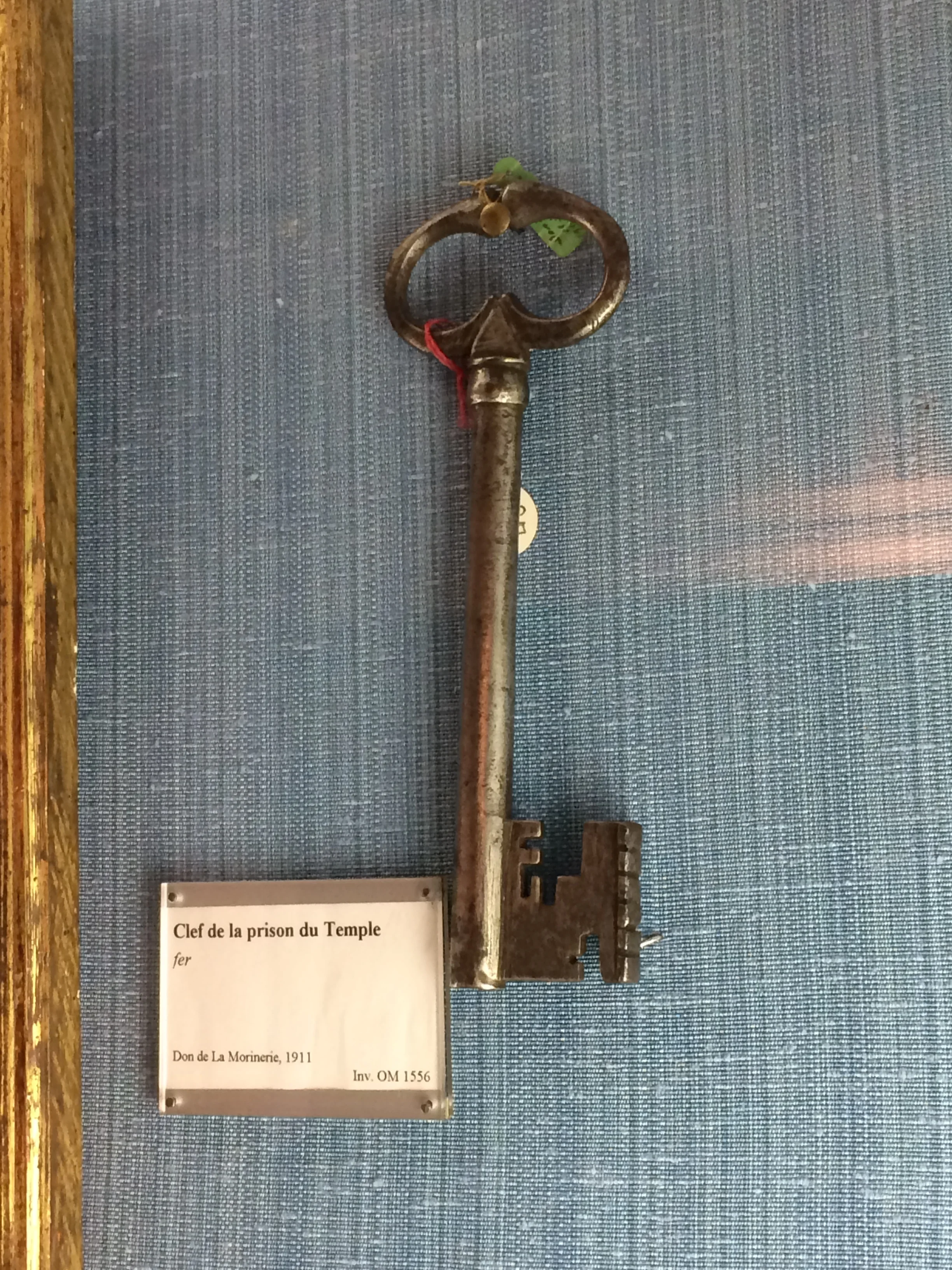 The key to Le Temple, the name of the the prison that held the royal family after the French Revolution. 