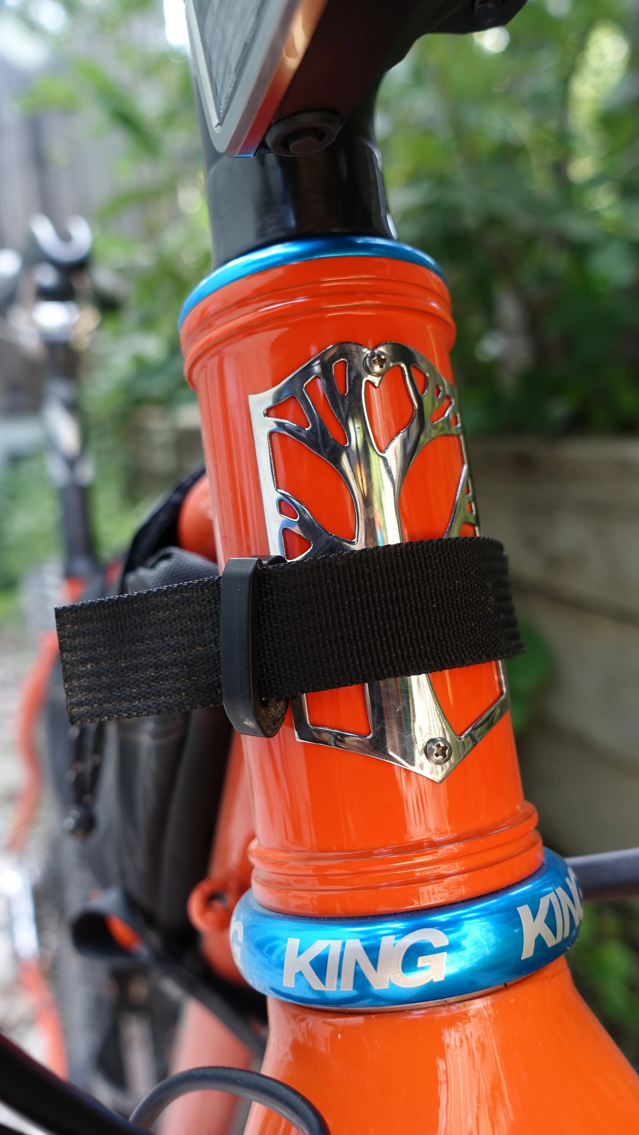 Almost a shame to put a strap over it. While beautiful, this bike will see its fair share of scuffs. 