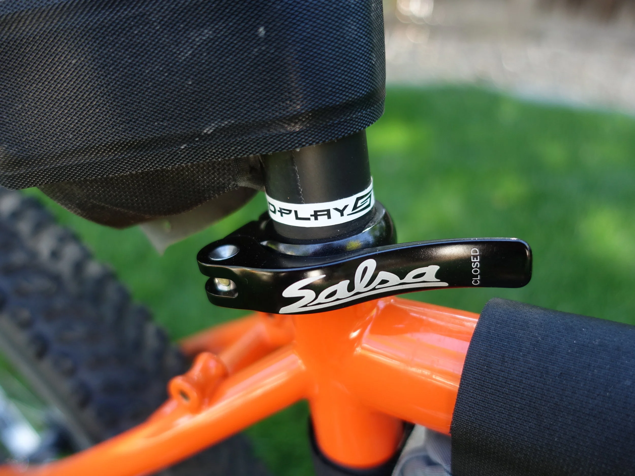 I like to adjust my seat height based on how I'm feeling. If I'm loose and relaxed, it'll be higher, if I'm tight it'll go down. Why not put on a quick release and save the time of pulling out an Allen wrench? This is a bit of an experiment. Time will tell. 
